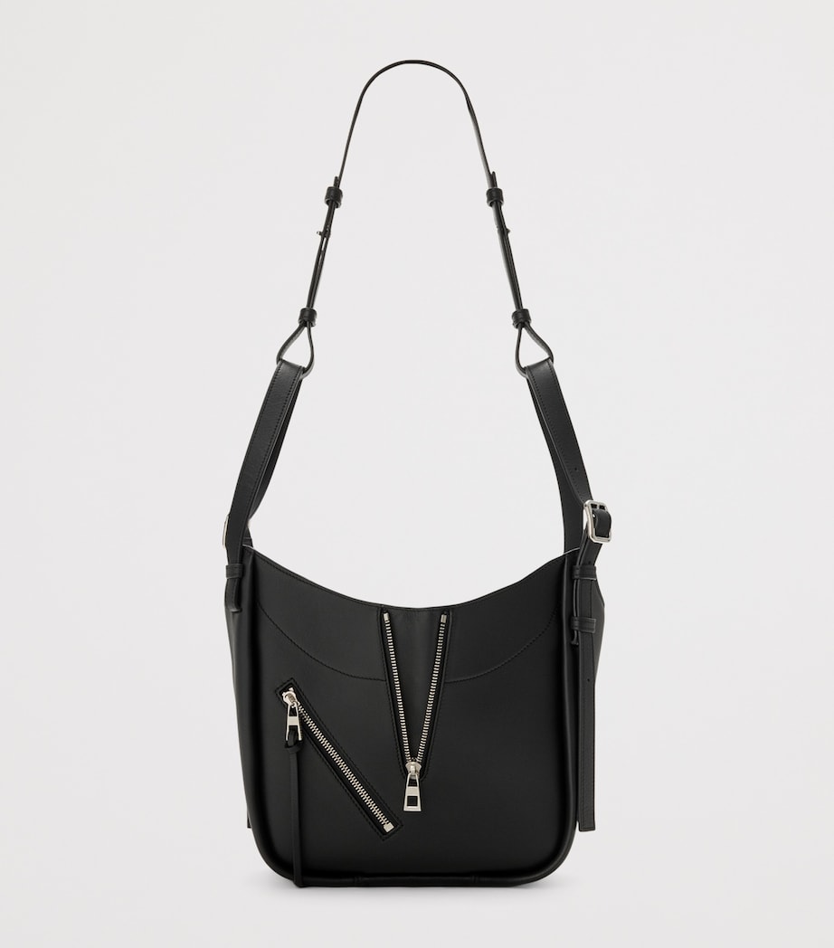 Leather Hammock Flip Tote Bag BLACK Image 5