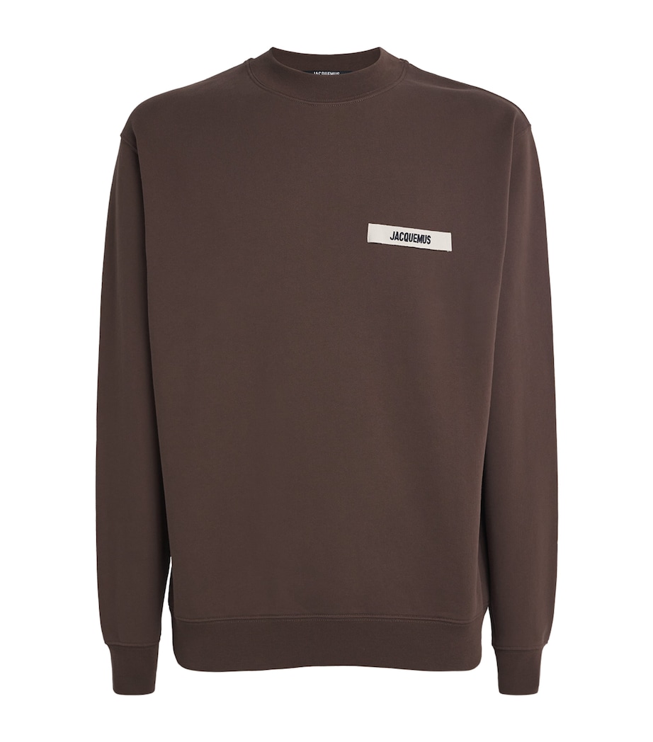 Cotton Logo Hoodie 880-DARK BROWN Image 1