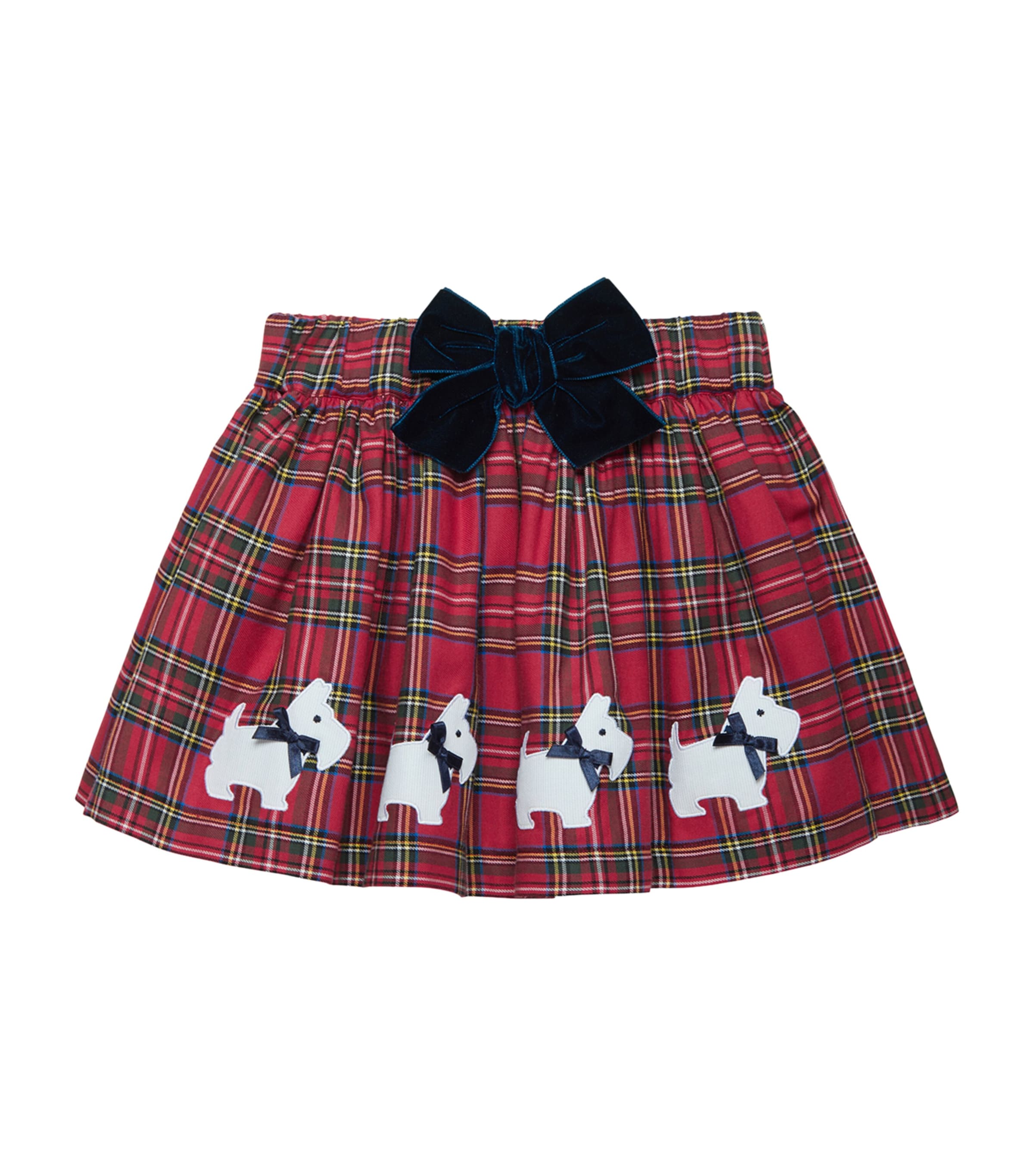 Trotters Kids' Tartan Scottie Skirt In Red