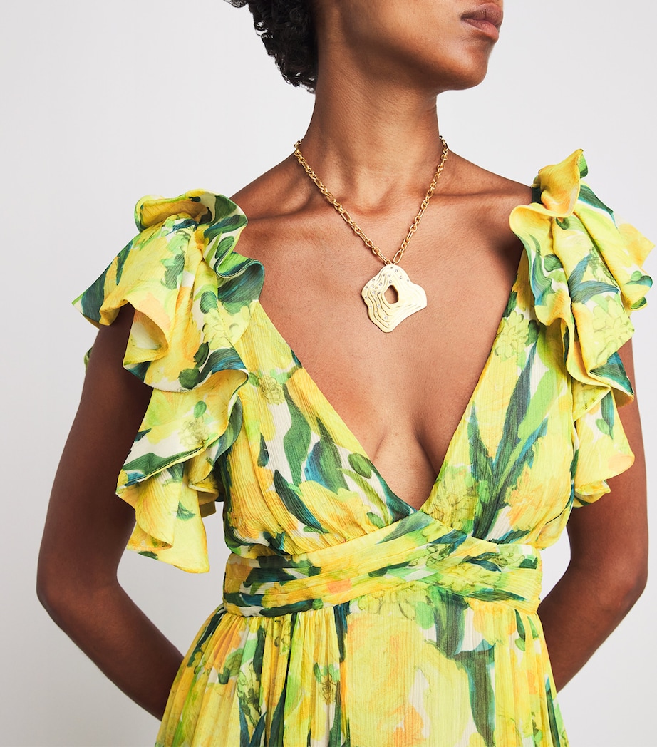 Silk Penelope Maxi Dress YE02 ZESTY Image 4