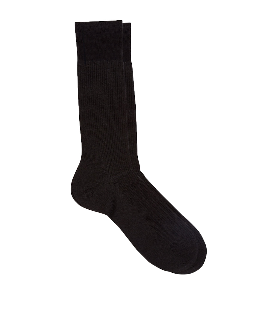 Merino Wool-Blend Short Socks BLACK BLACK Image 1