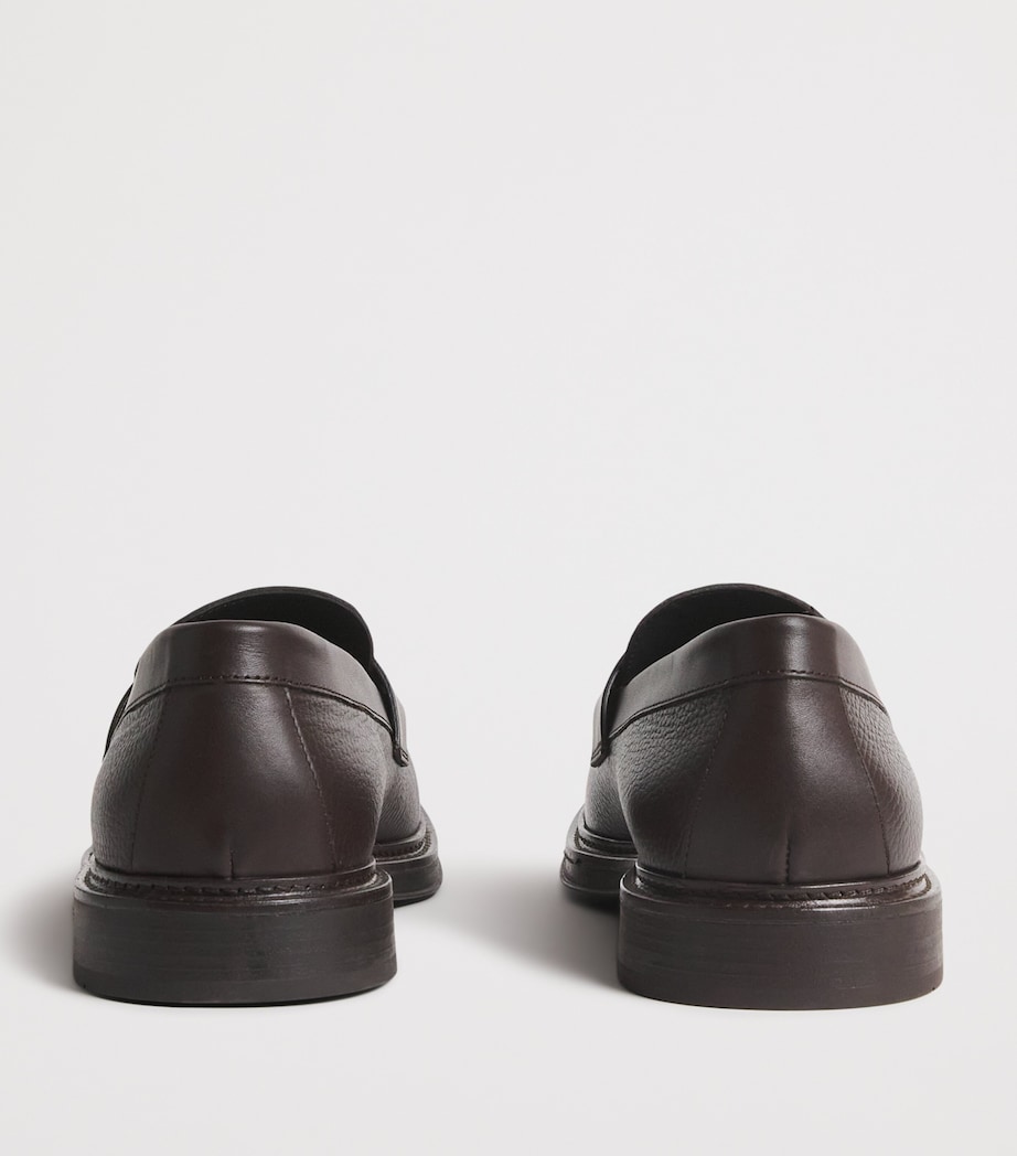 Grained Leather Loafers U8130 Image 4