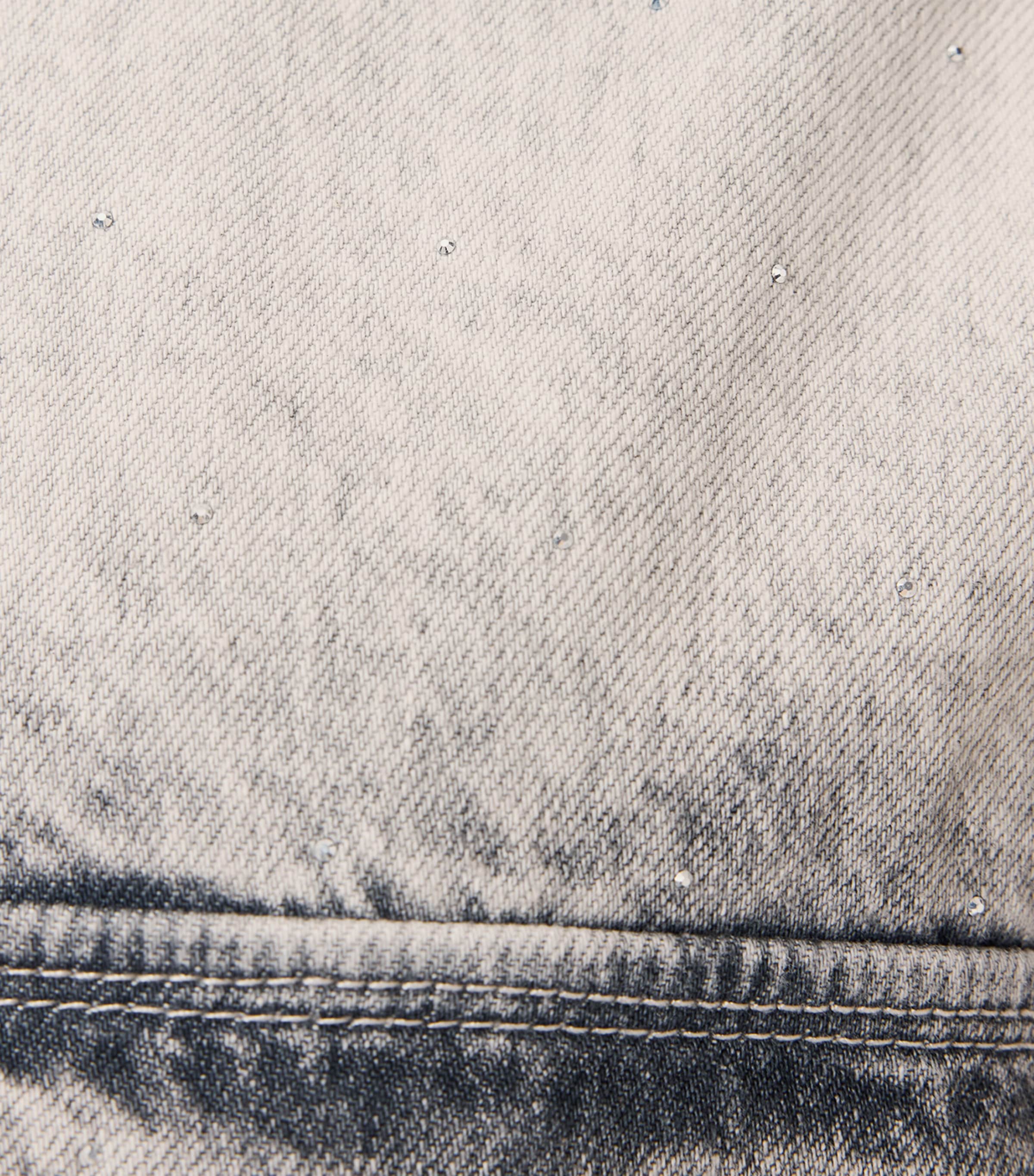 Organic Denim Faye Mini Shirt Dress SNOW GREY Image 10