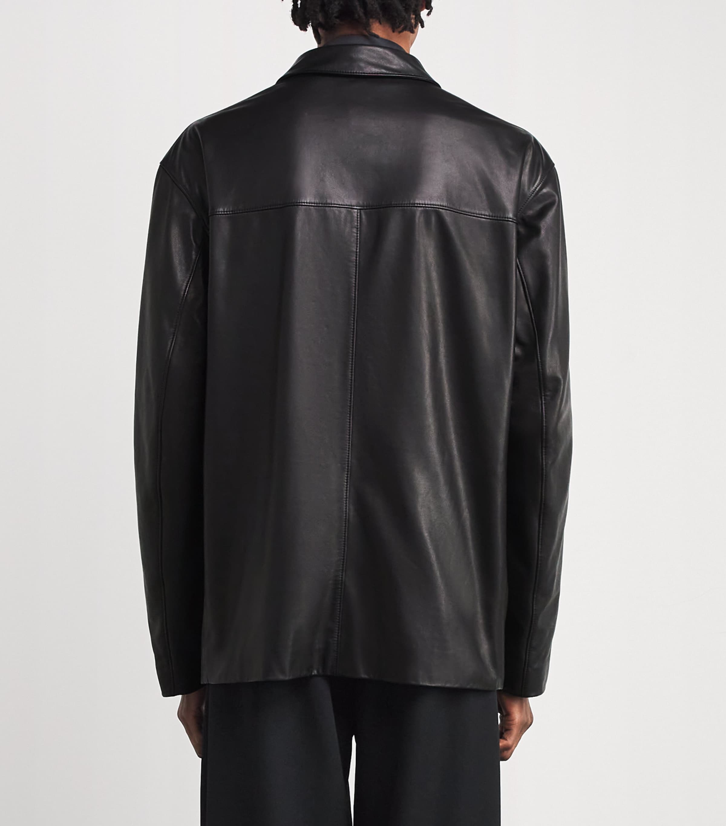 Leather Jacket BK999 BLACK Image 4