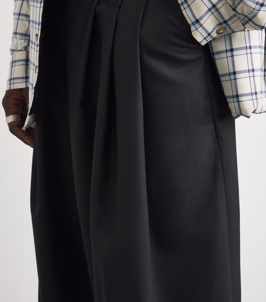 Virgin Wool Cascada Tailored Trousers BLACK Image 6