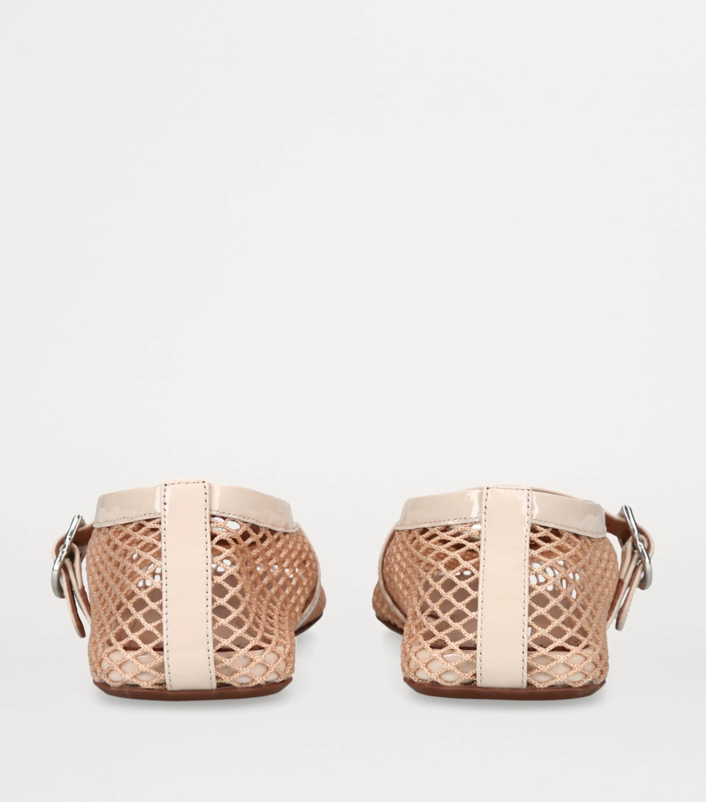 Alaïa Leather Mesh Ballet Flats Blush Image 2