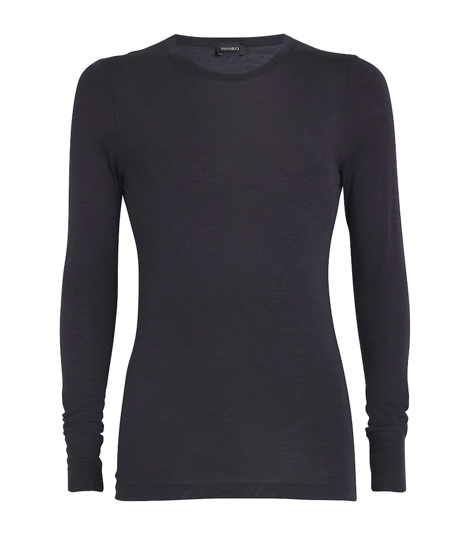 Woollen Silk Long Sleeve T-Shirt GREY Image 1
