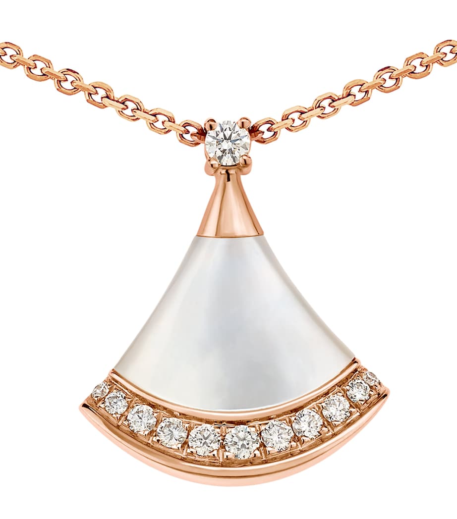 Rose Gold, Diamond and Mother-of-Pearl Divas’ Dream Necklace PINK GOLD Image 3