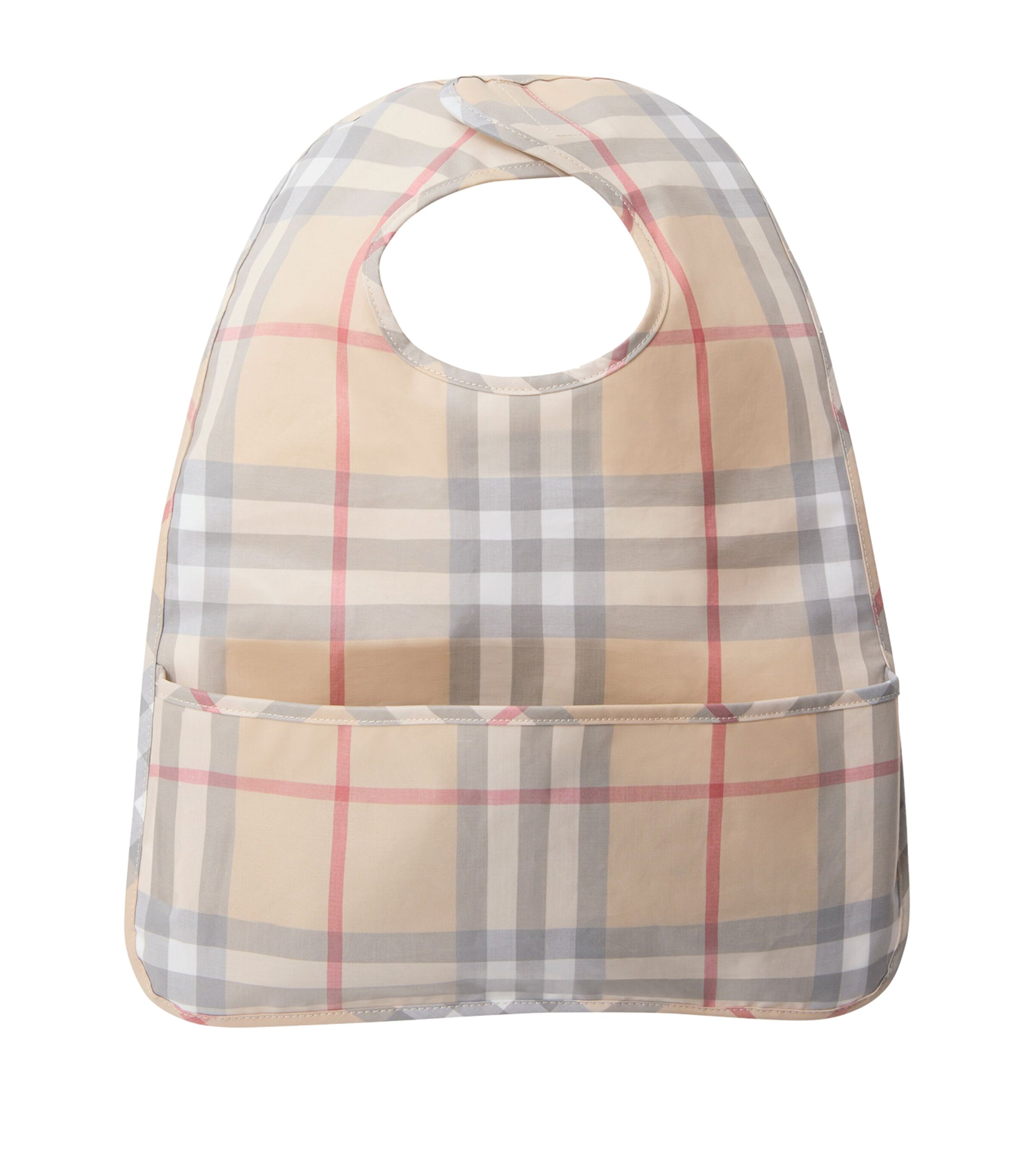 Burberry Kids Cotton Check Bib Pale Stone Ip Check Image 1