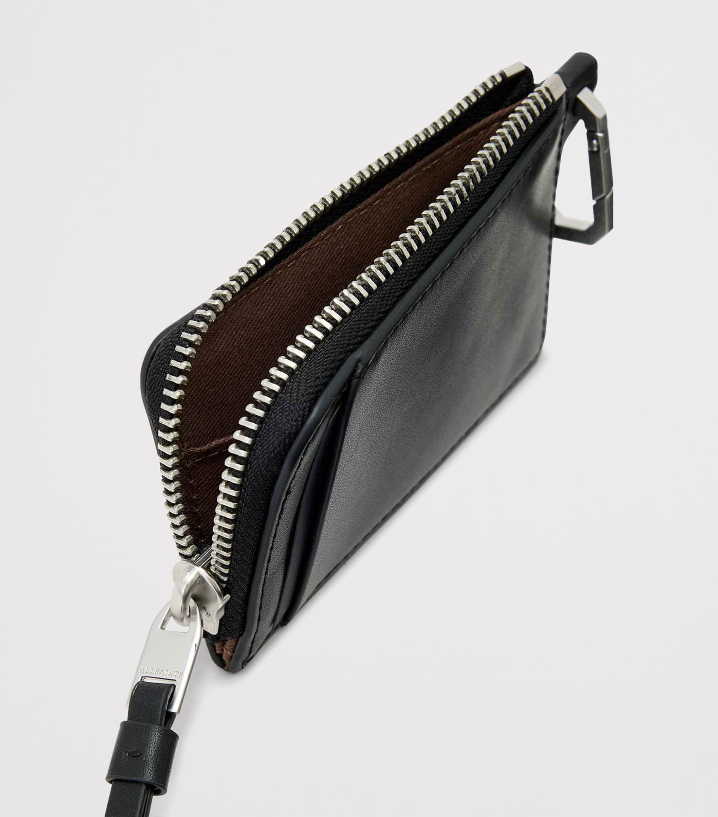 AllSaints Leather Remy Wallet Black/silver Image 4