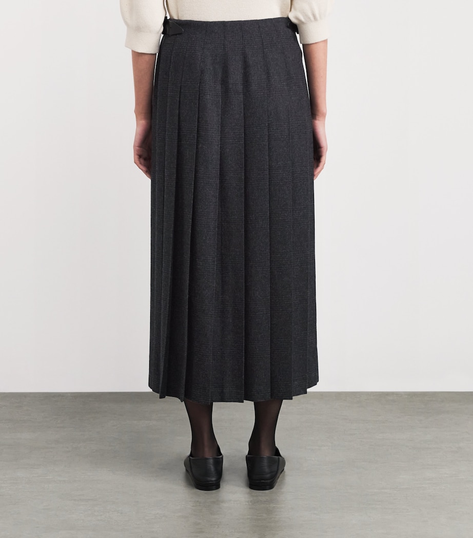 x Le Kilt Wool-Cashmere Tailored Mini Skirt RU7750 CHARCOAL GREY Image 4