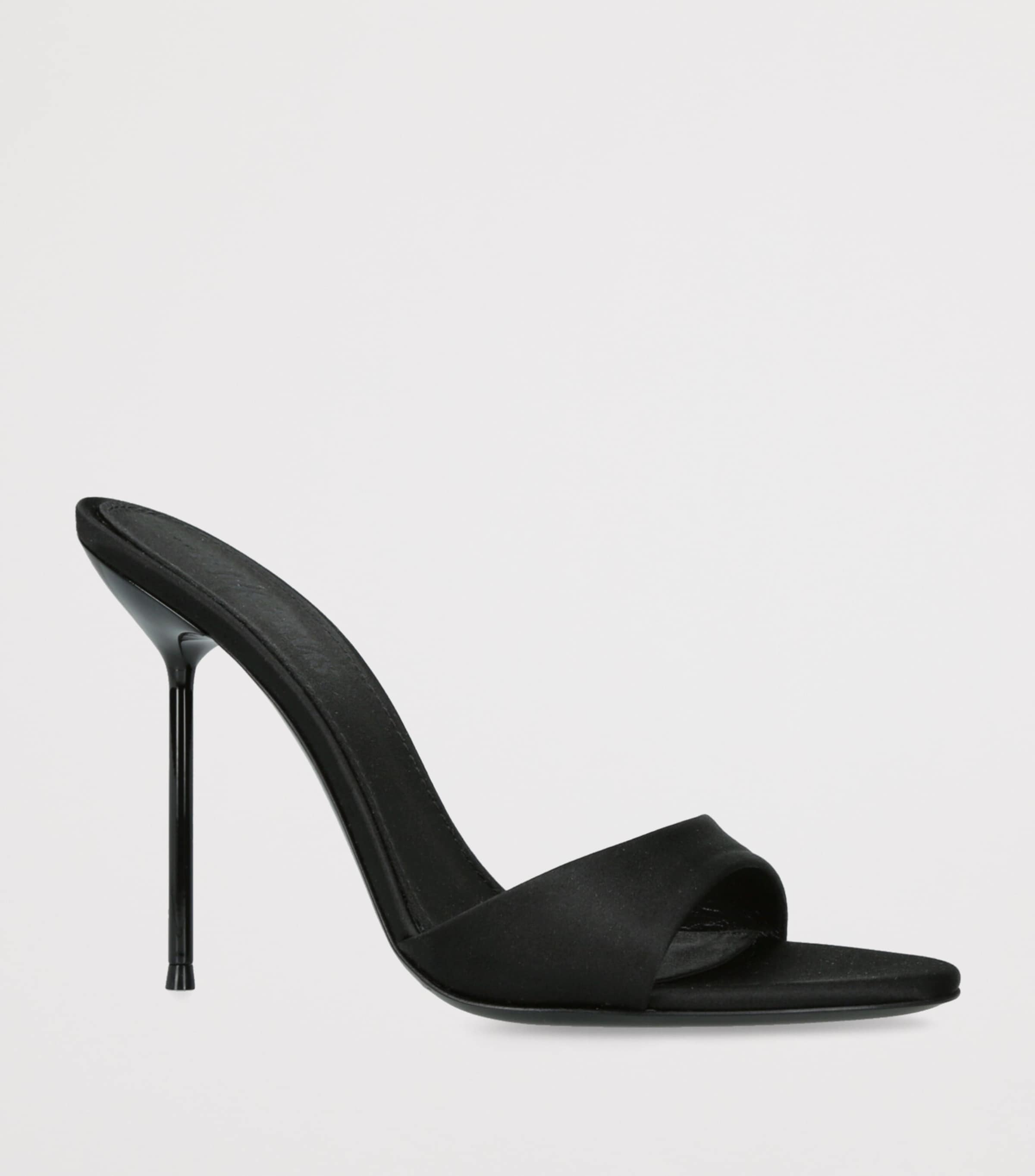 Satin Lidia Mules 105 BLACK Image 3