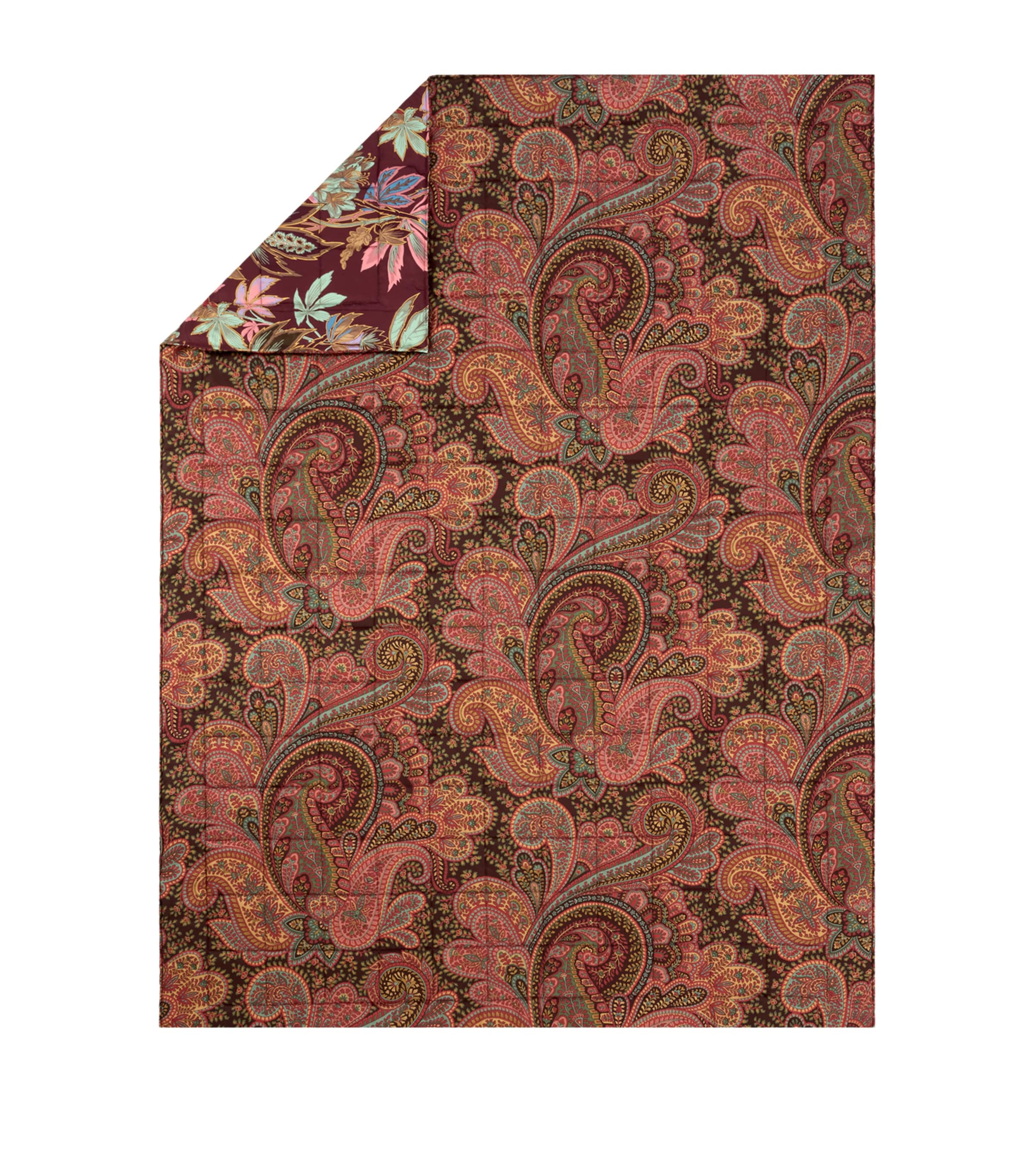 Etro Cotton Quilted Giano Throw In Brown