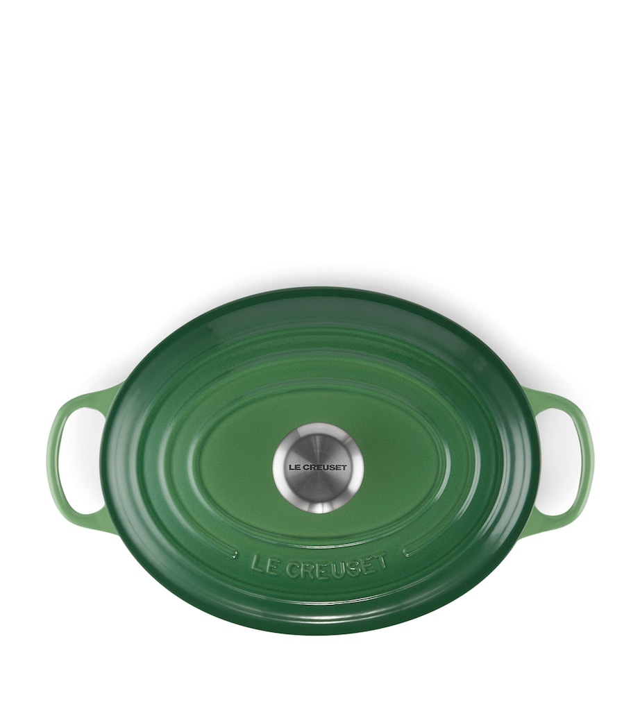 Le Creuset Cast Iron Oval Casserole Dish (27cm) Bamboo Green Image 4