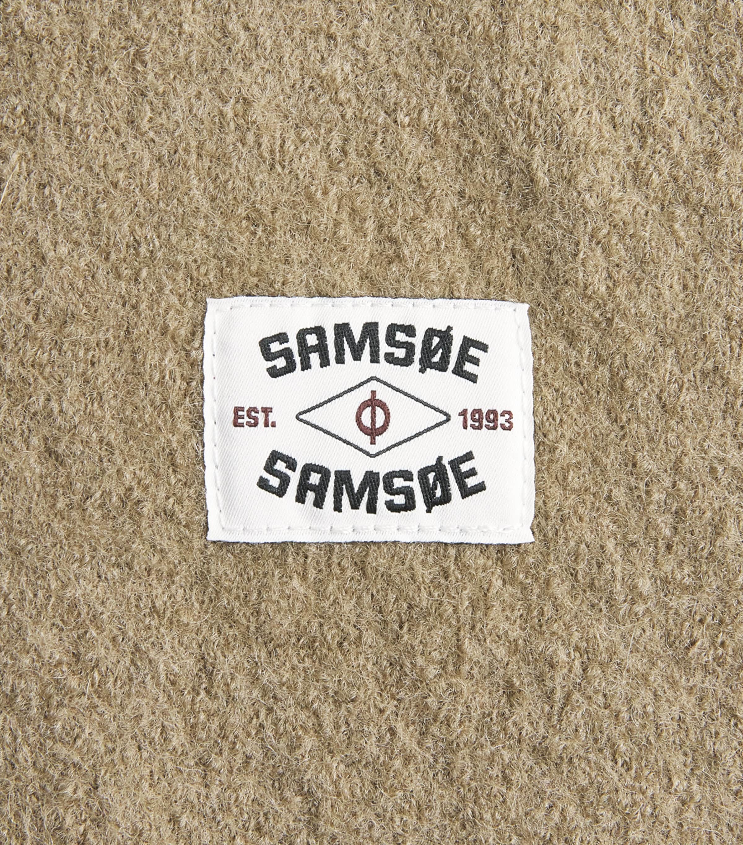 Samsøe Samsøe Mens Wool Hannes Overshirt Lead Gray Image 6
