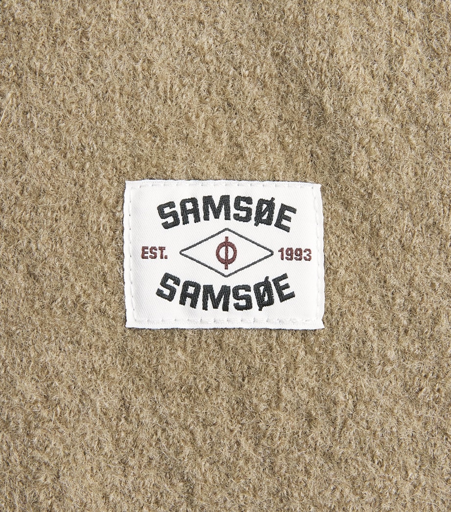 Samsøe Samsøe Mens Wool Hannes Overshirt Lead Gray Image 6