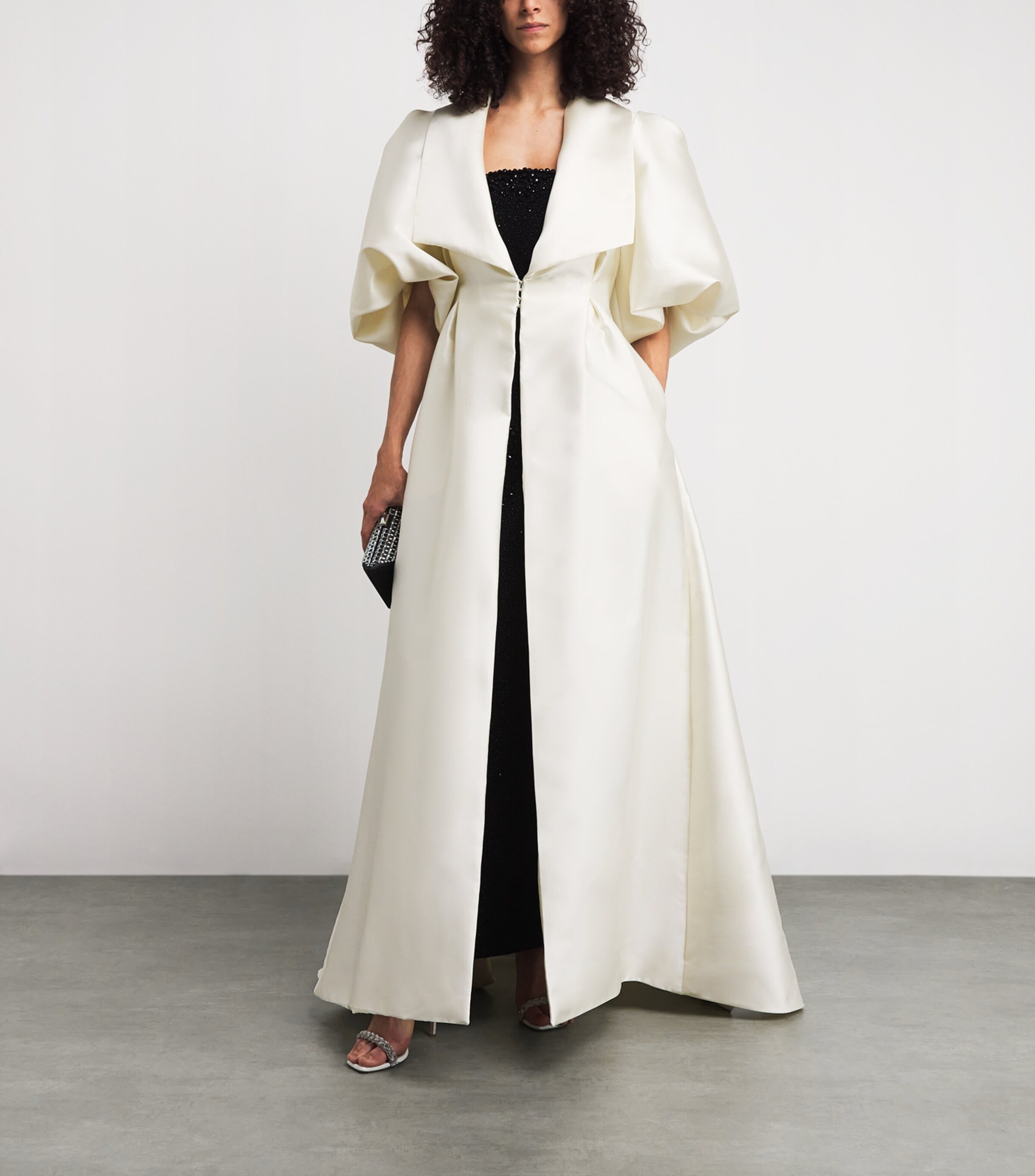 Satin Twill Martina Opera Coat IVORY Image 2