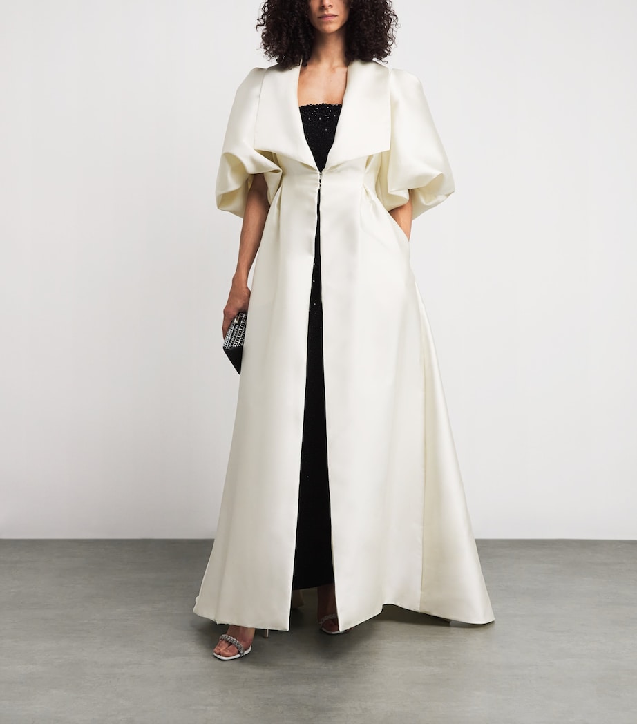 Satin Twill Martina Opera Coat IVORY Image 2