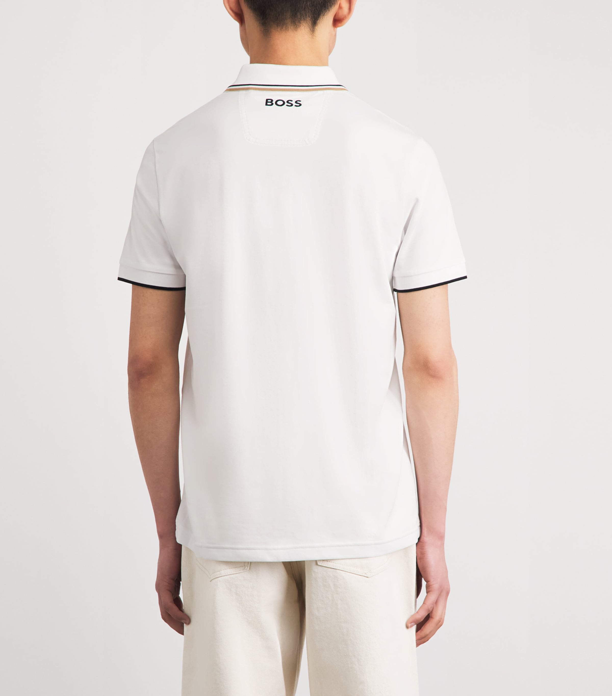 BOSS Mens Paddy Polo Shirt Natural Image 5