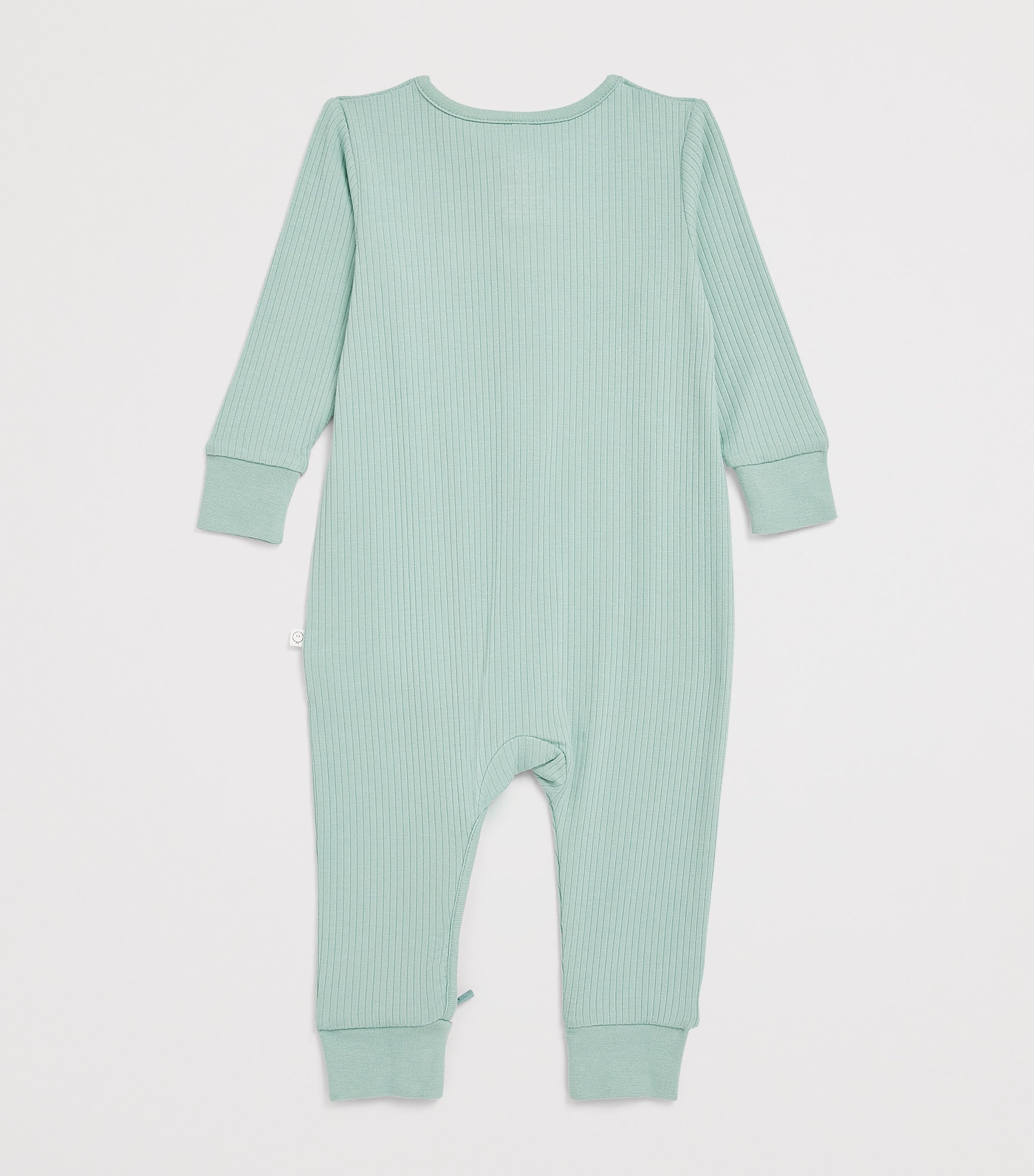 Ribbed Clever Zip Playsuit (9-12 Months) RIBBED MINT Image 2