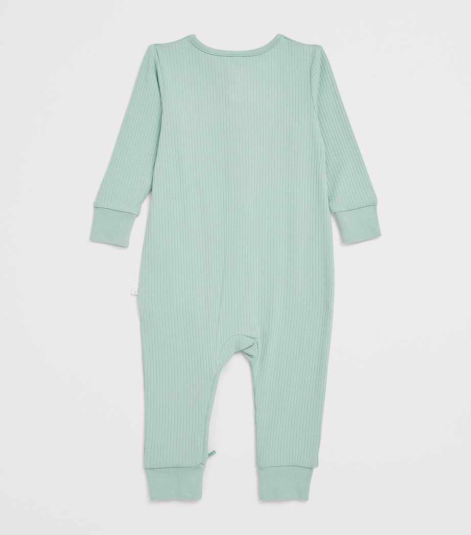 Ribbed Clever Zip Playsuit (9-12 Months) RIBBED MINT Image 2