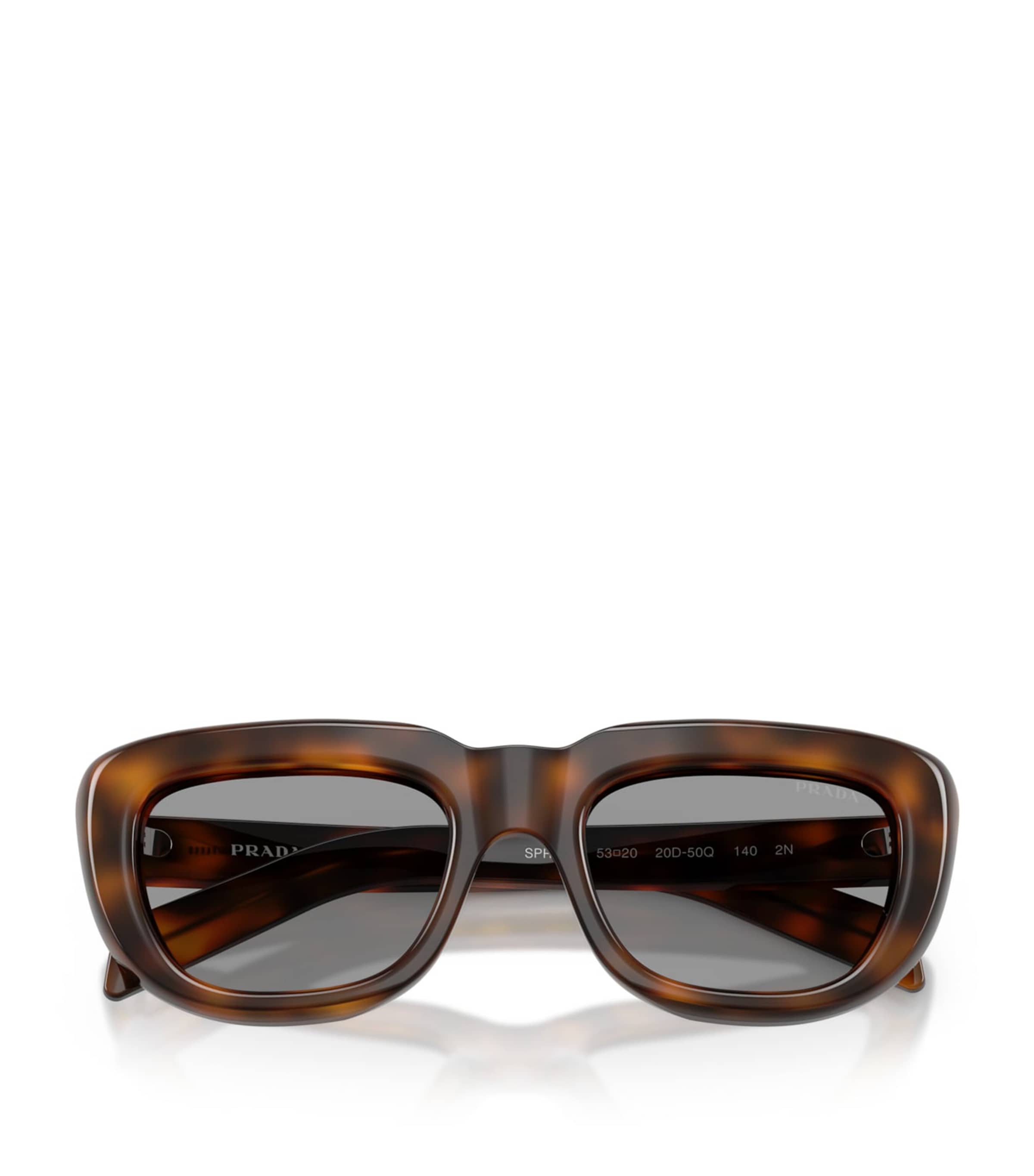 Prada PR D07S Rectangle Sunglasses Brown Image 5