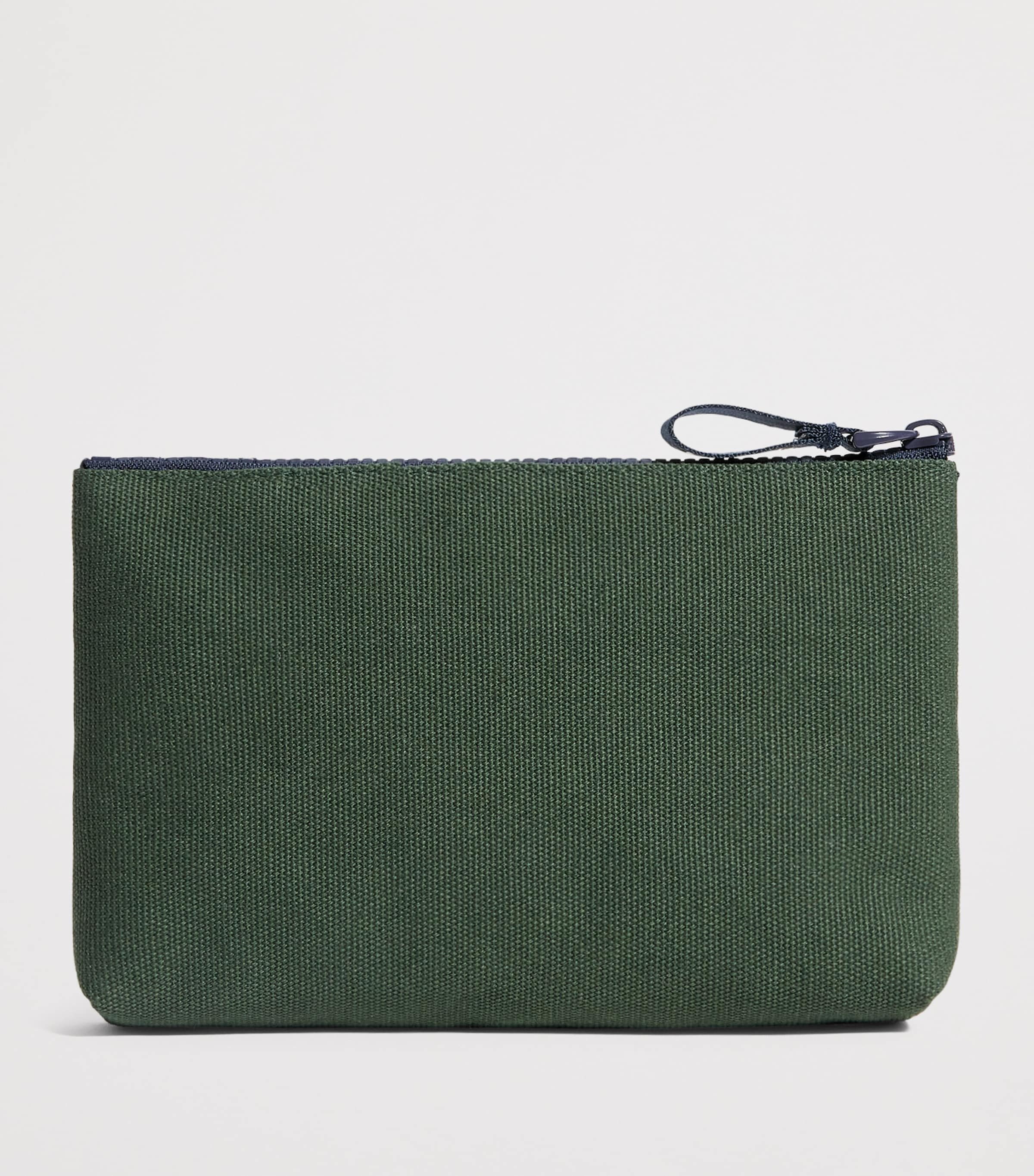 Small Cotton Logo Pouch DARK GREEN Image 2