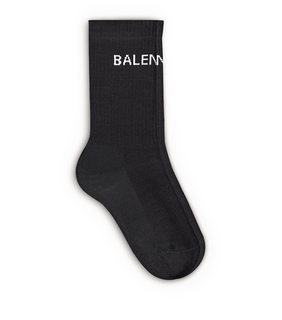Balenciaga Mens Logo Socks Image 1