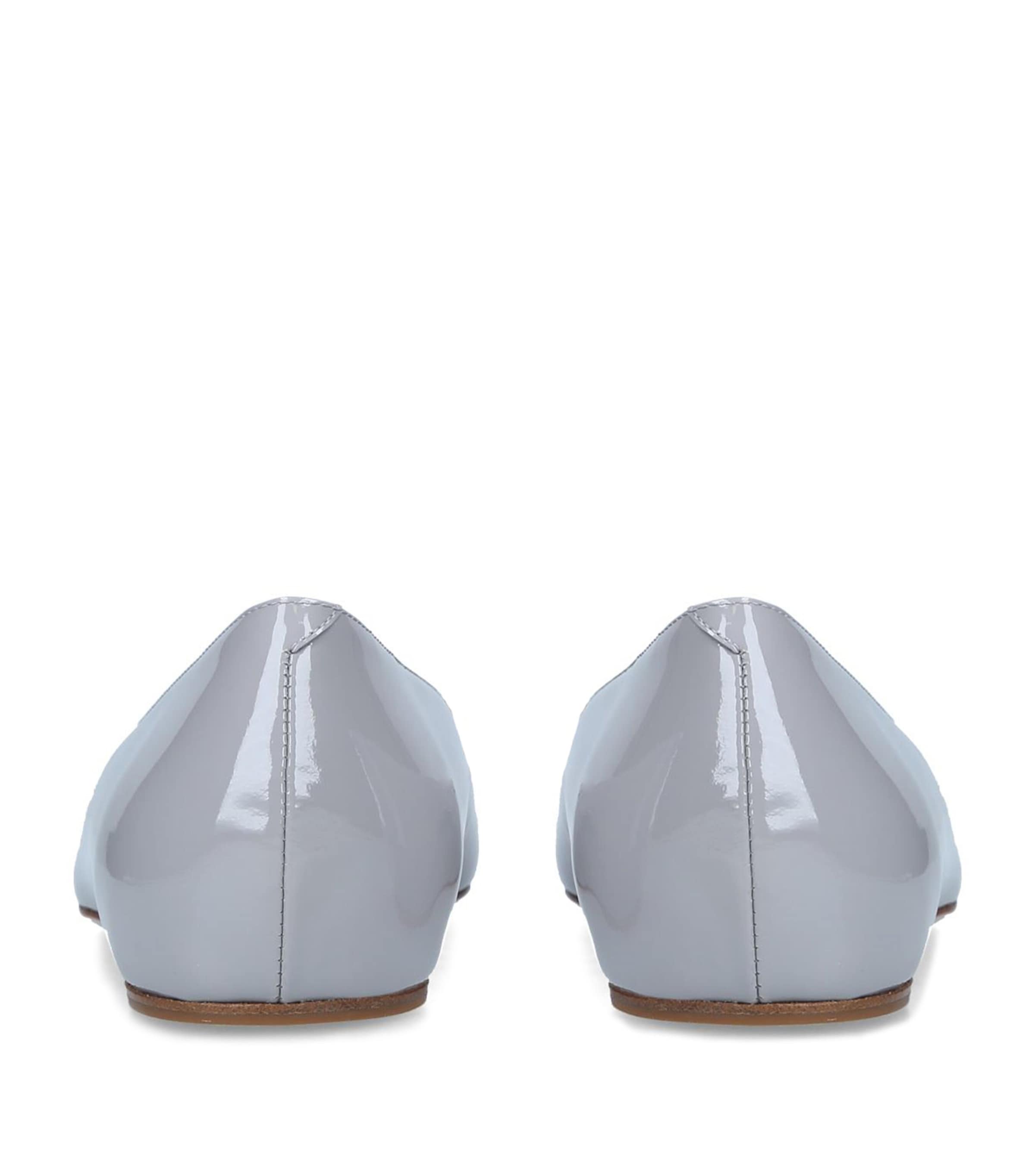 Patent Leather Trompette Ballet Flats GREY Image 2