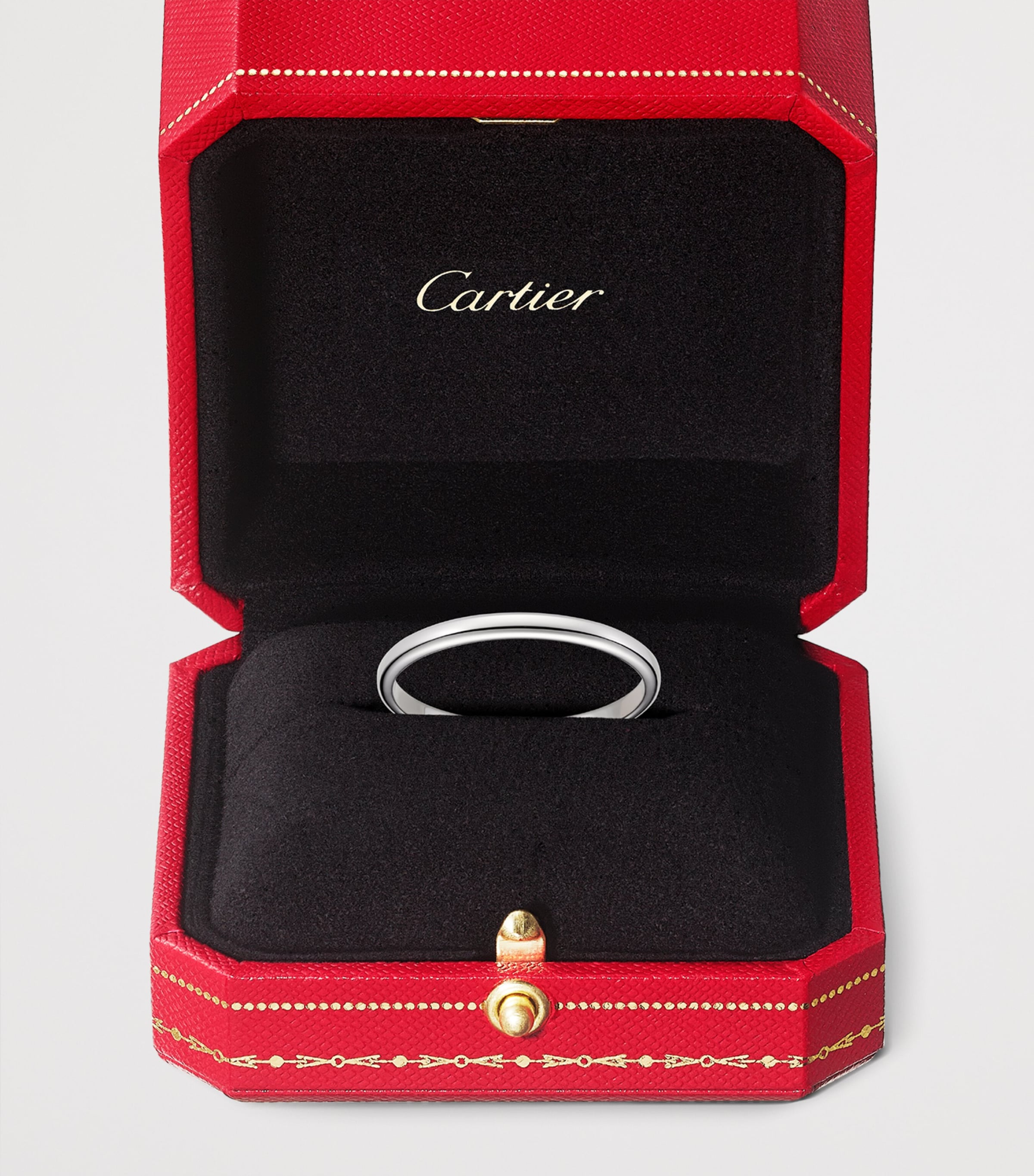 Cartier Platinum and Diamond C de Cartier Wedding Band (3mm) Image 4