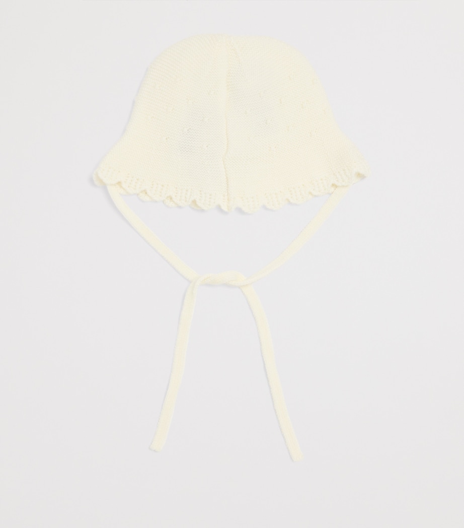 Cotton Knit Bonnet (0-24 Months) 60 H56 Image 2