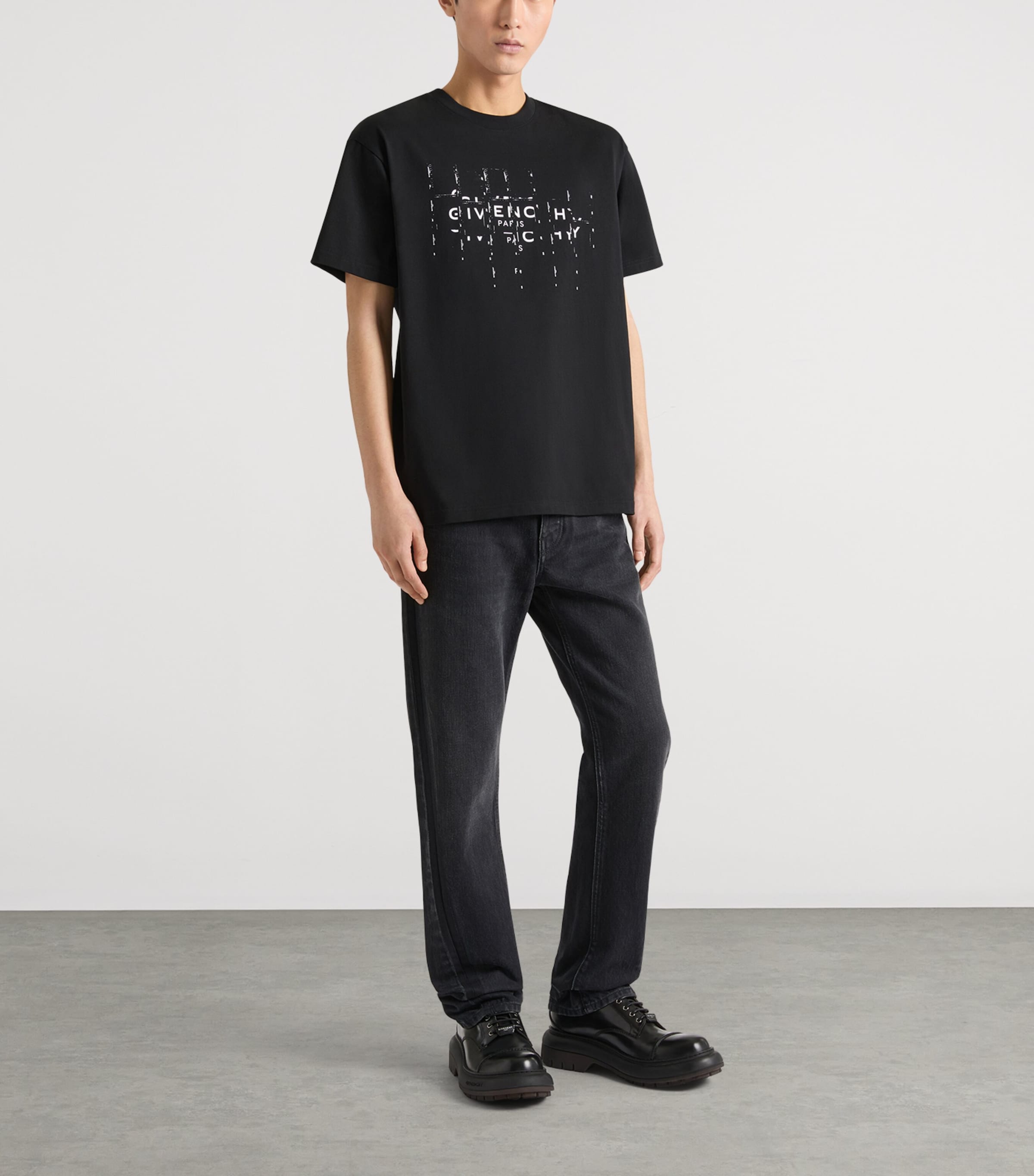 Givenchy Mens Cotton Logo T-Shirt Image 2