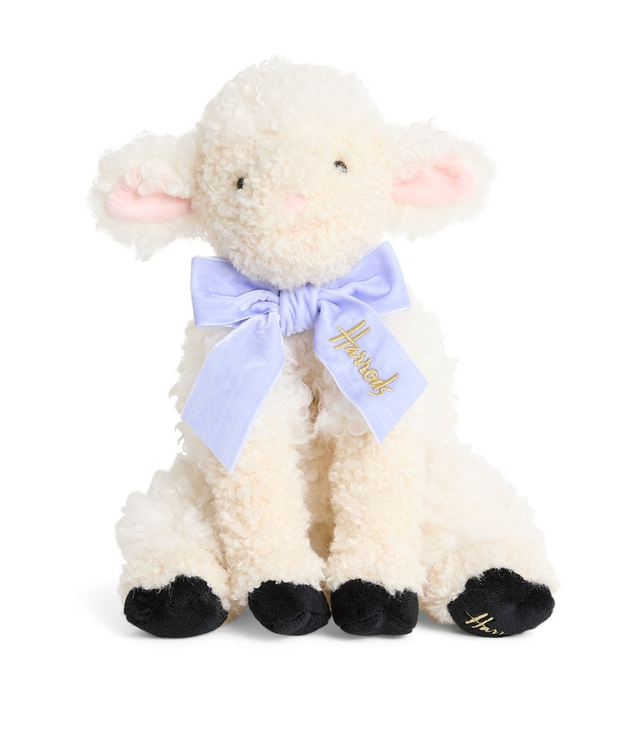 Embroidered Ribboned Lamb (29cm) IVORY Image 1