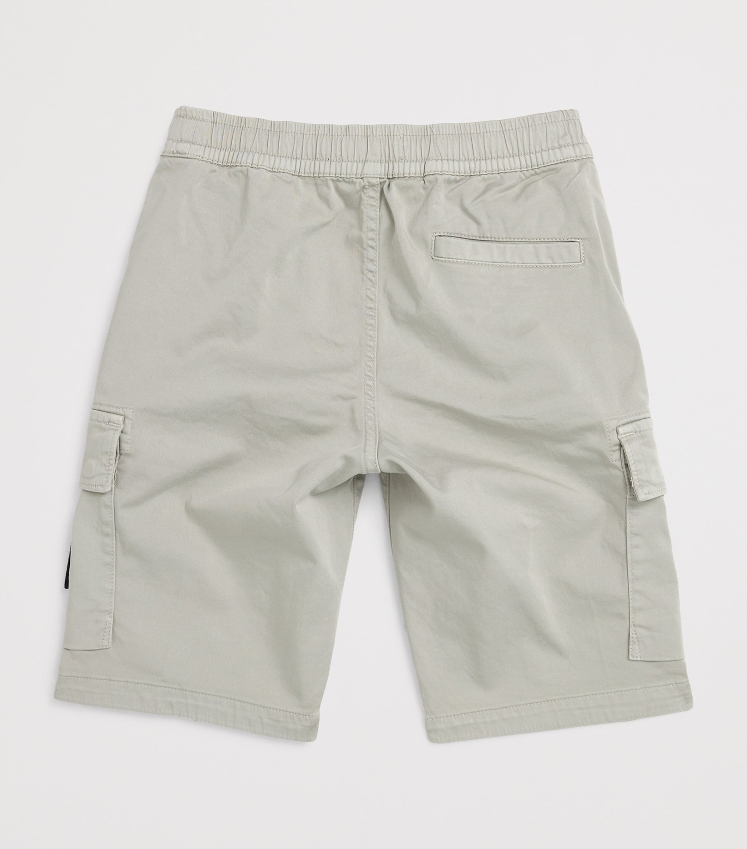 Stone Island Junior Stretch-Cotton Logo Cargo Shorts (4-14 Years) Grey Image 2