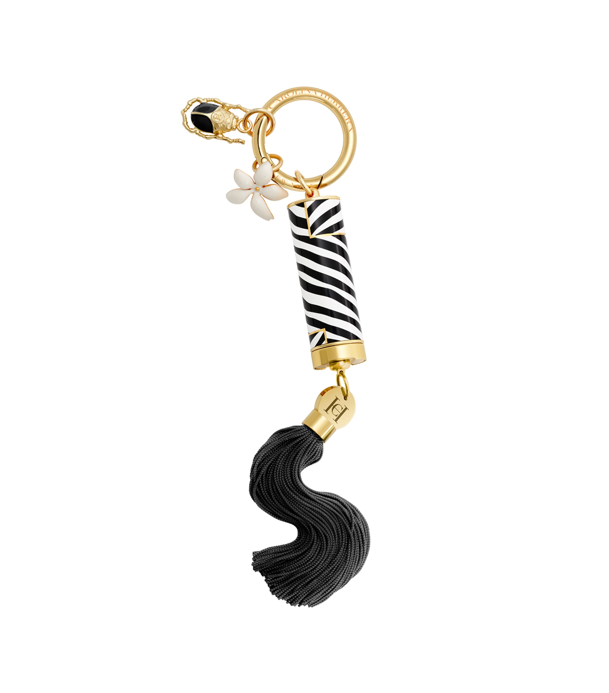 Herrera  Lipstick Case Tassel Charm BLACK Image 3