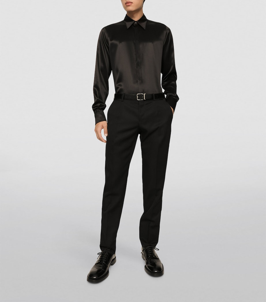 Silk Shirt N0000-BLACK Image 2