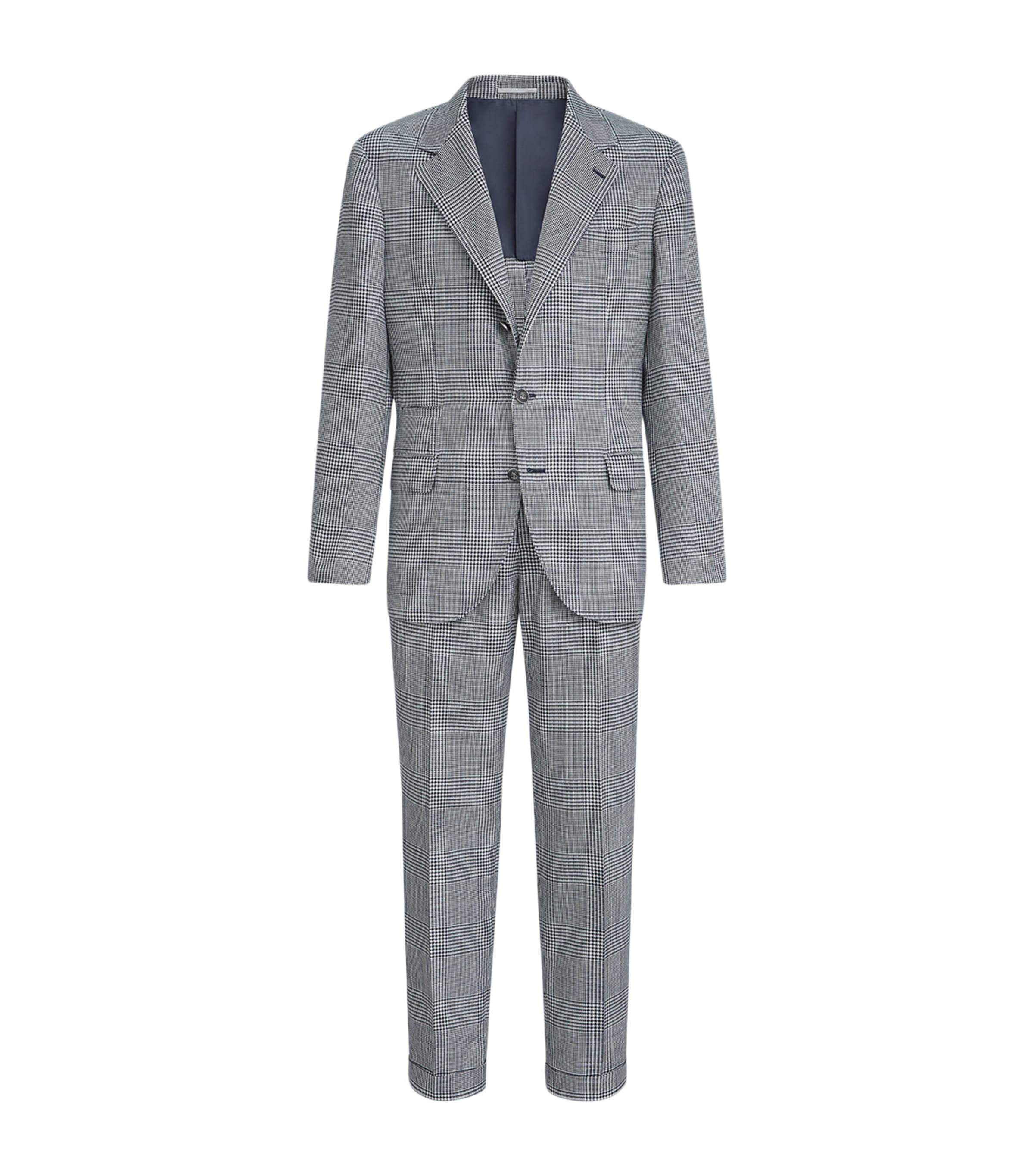 Virgin Wool-Blend Prince of Wales 2-Piece Suit C003 Image 1