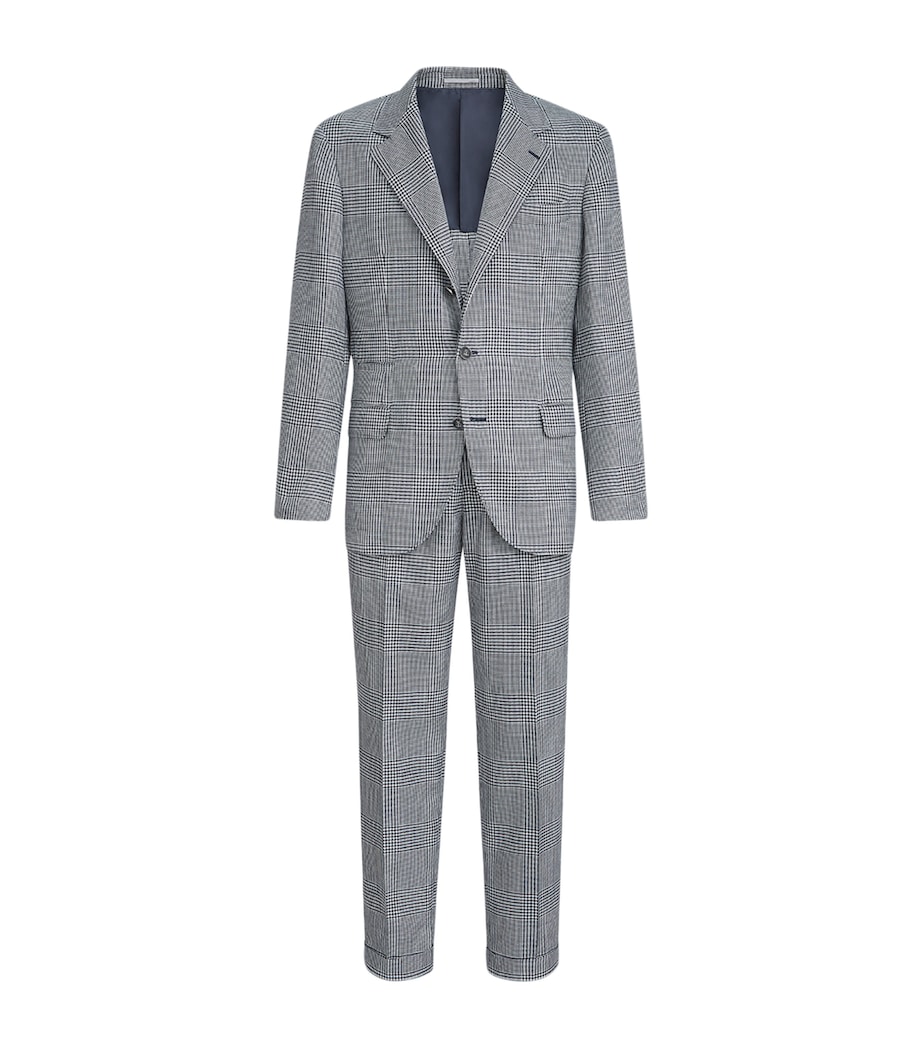 Virgin Wool-Blend Prince of Wales 2-Piece Suit C003 Image 1