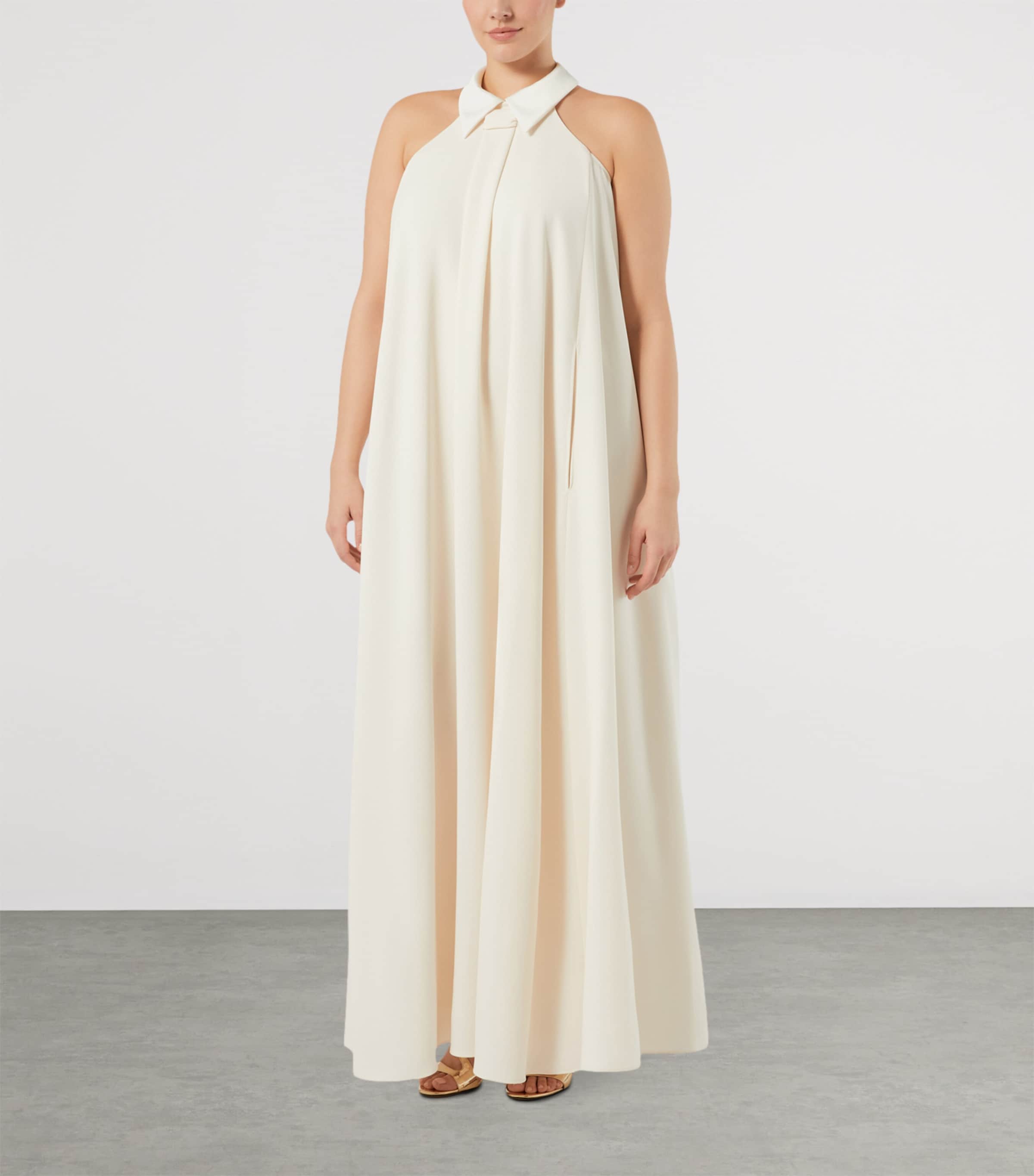 Marina Rinaldi Womens Cold Shoulder Maxi Dress Ivory Image 3