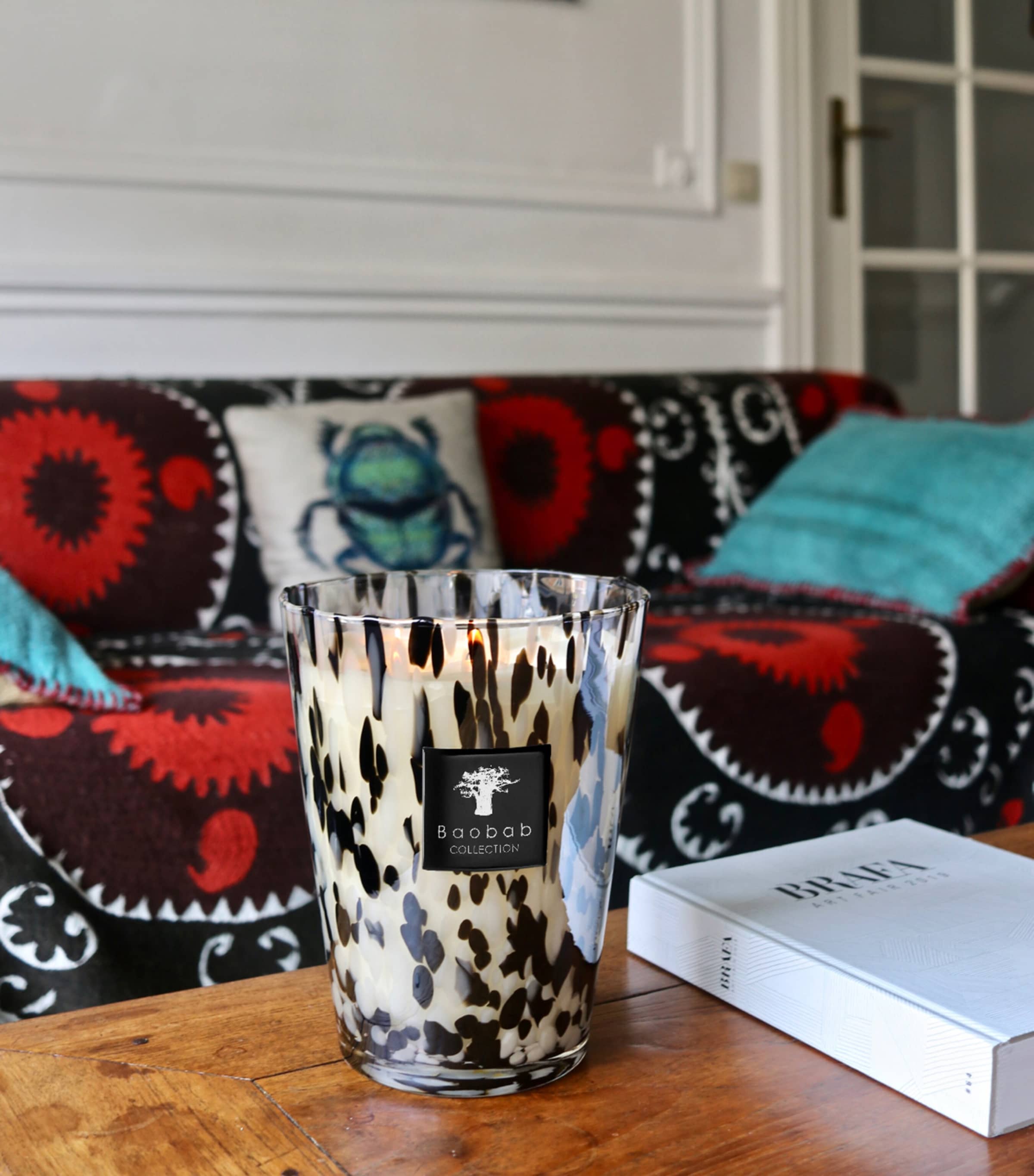 Baobab Collection Black Pearls Candle (24cm) Black Image 3