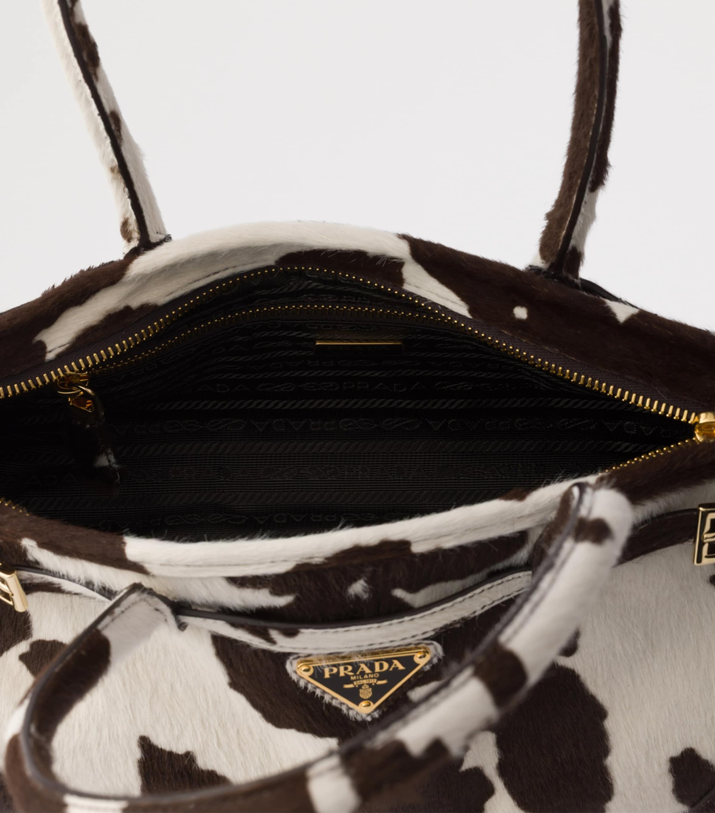 Medium Calf Hair Printed Bonnie Top-Handle Bag F0G3N Image 4