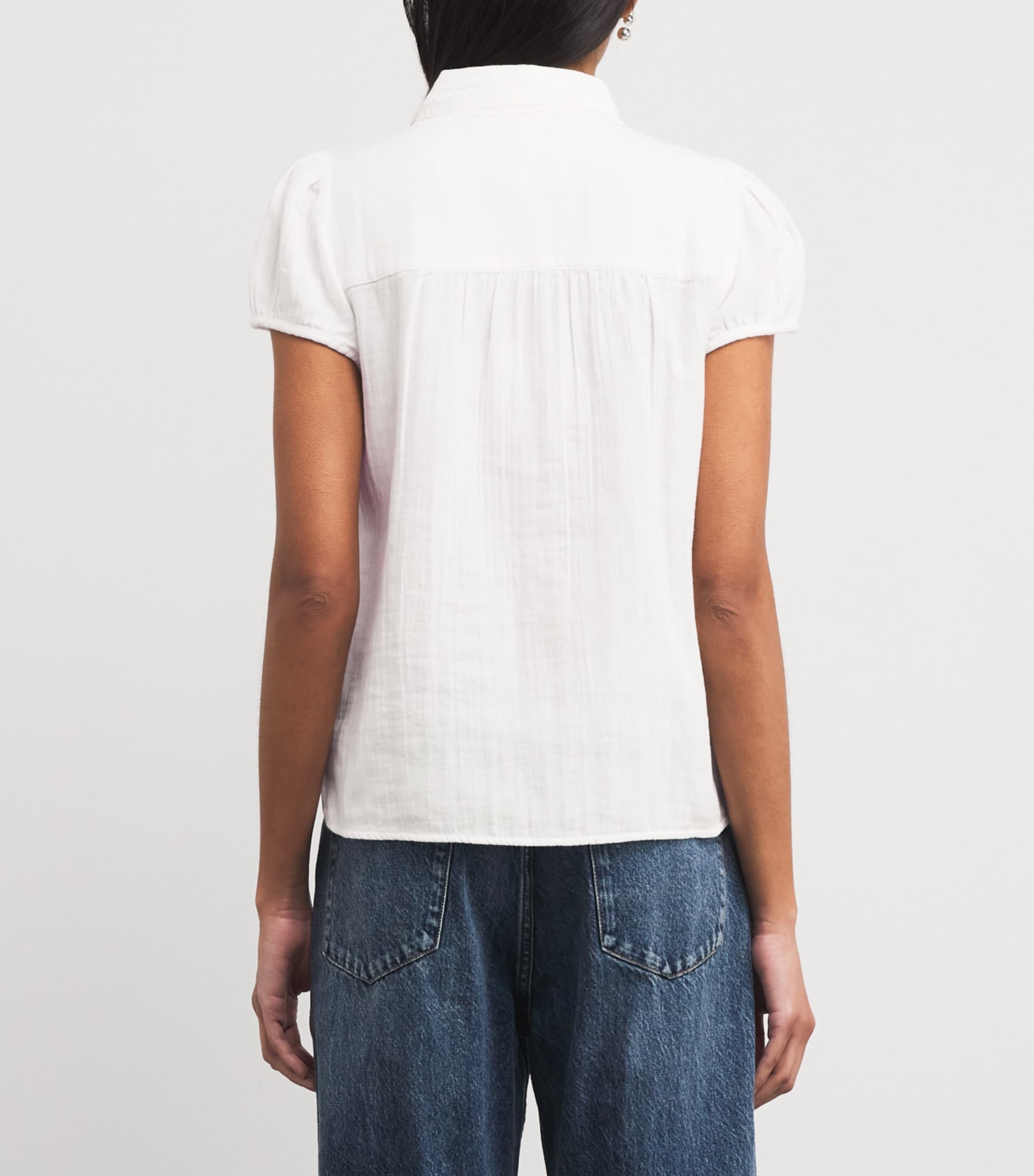 Cotton Scalloped Shirt SOFT WHITE Image 4