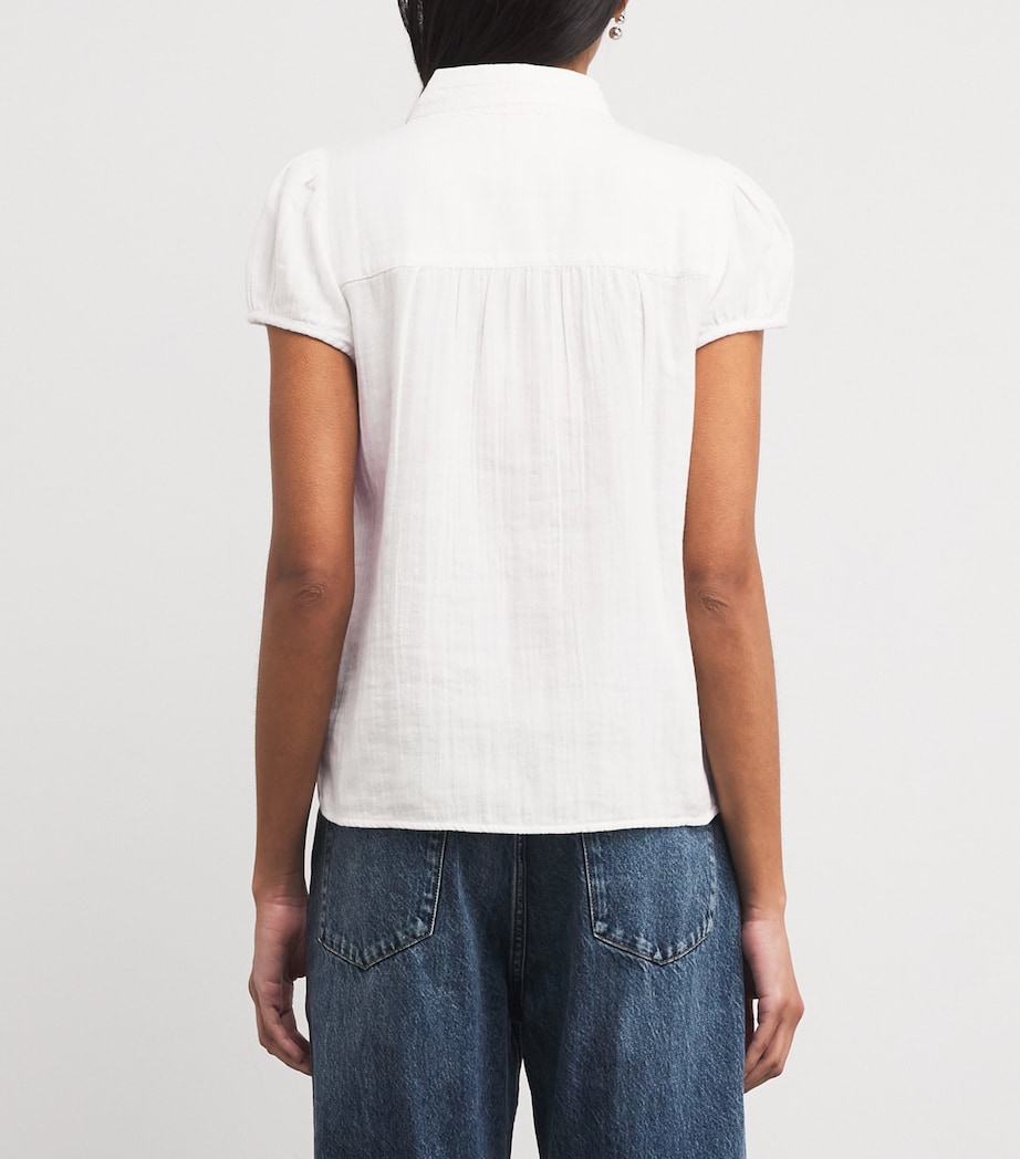 Cotton Scalloped Shirt SOFT WHITE Image 4