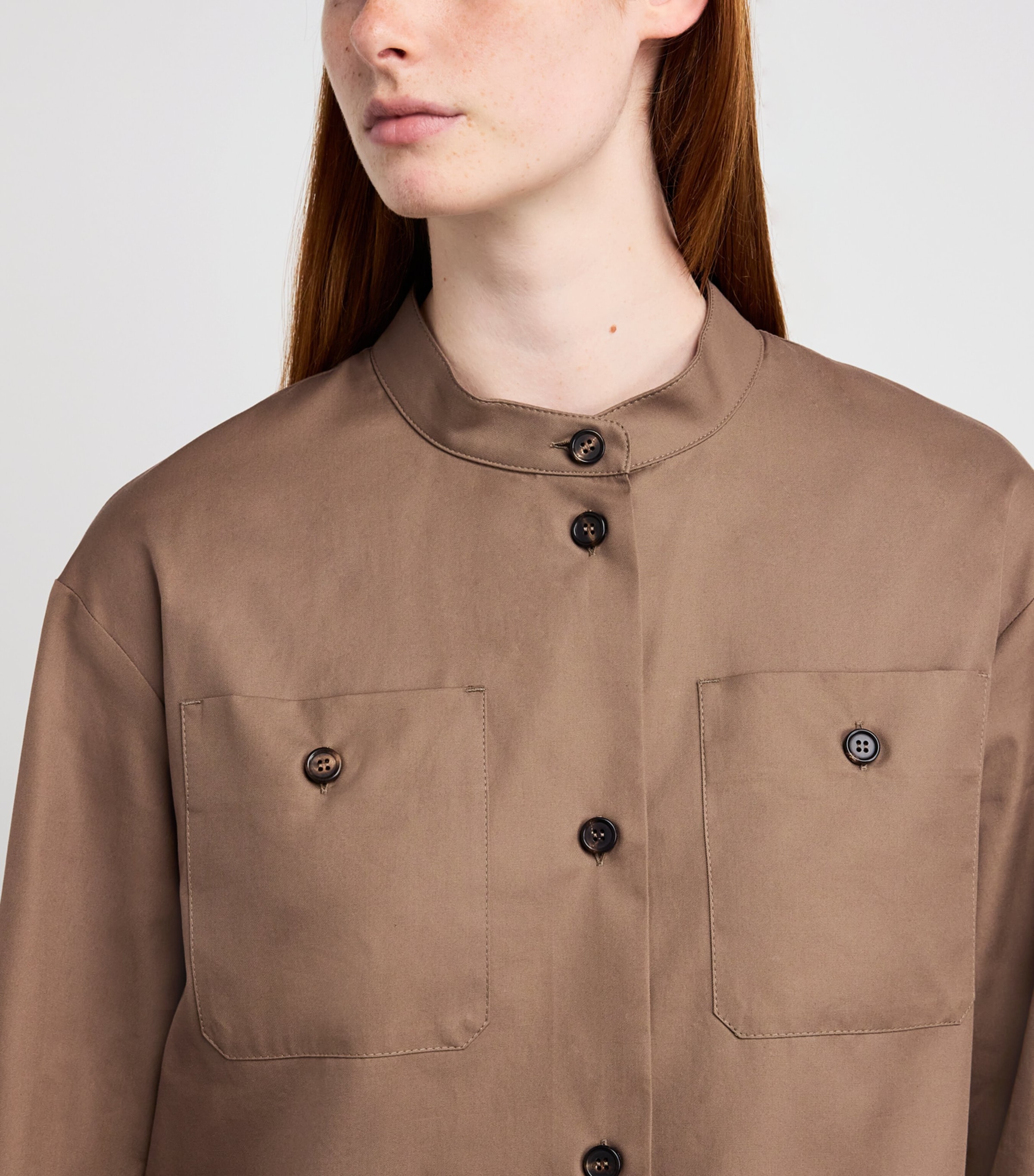 Cotton Twill Shirt BROWN Image 6