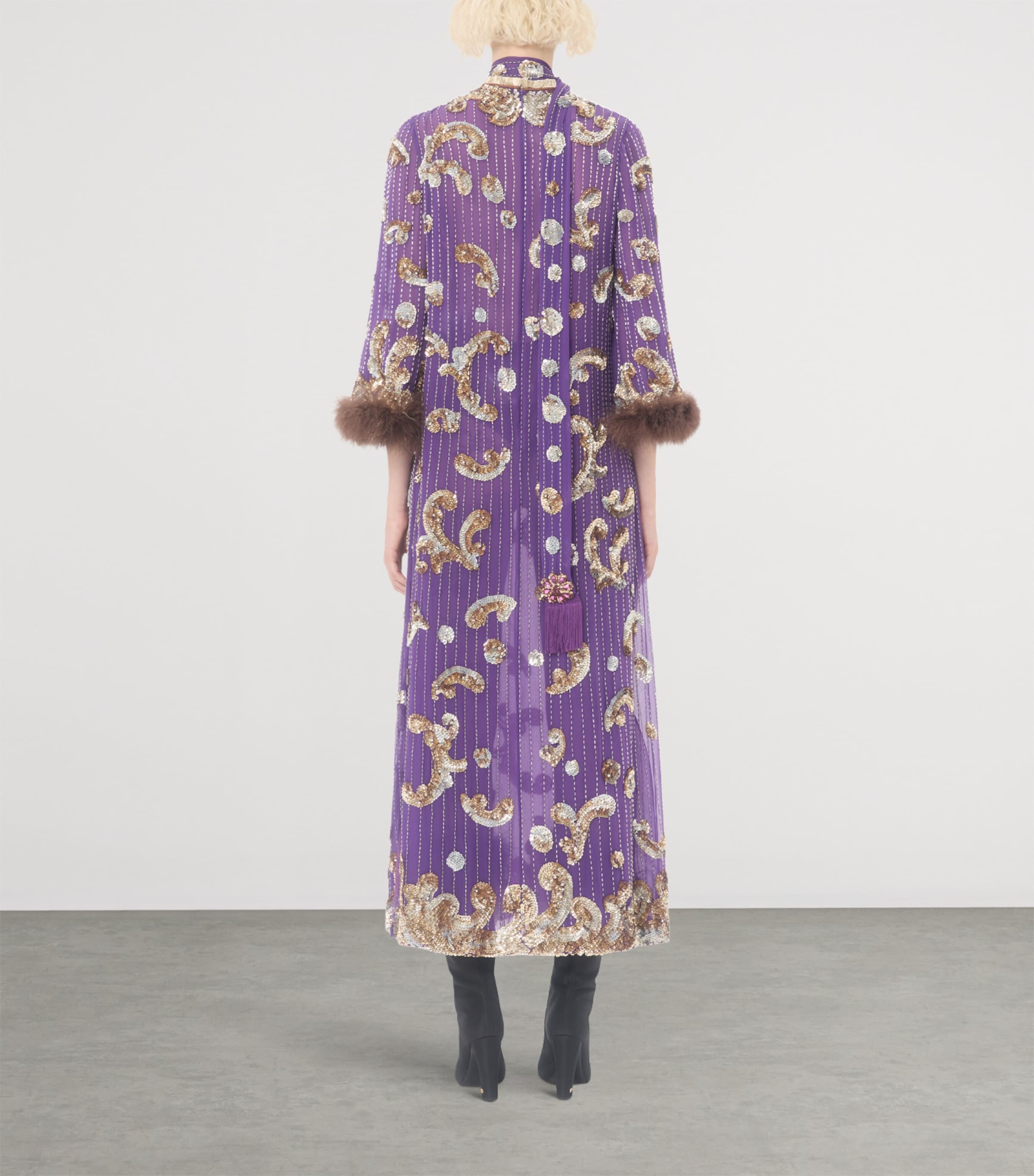 Silk Embellished Dress DDE Image 4