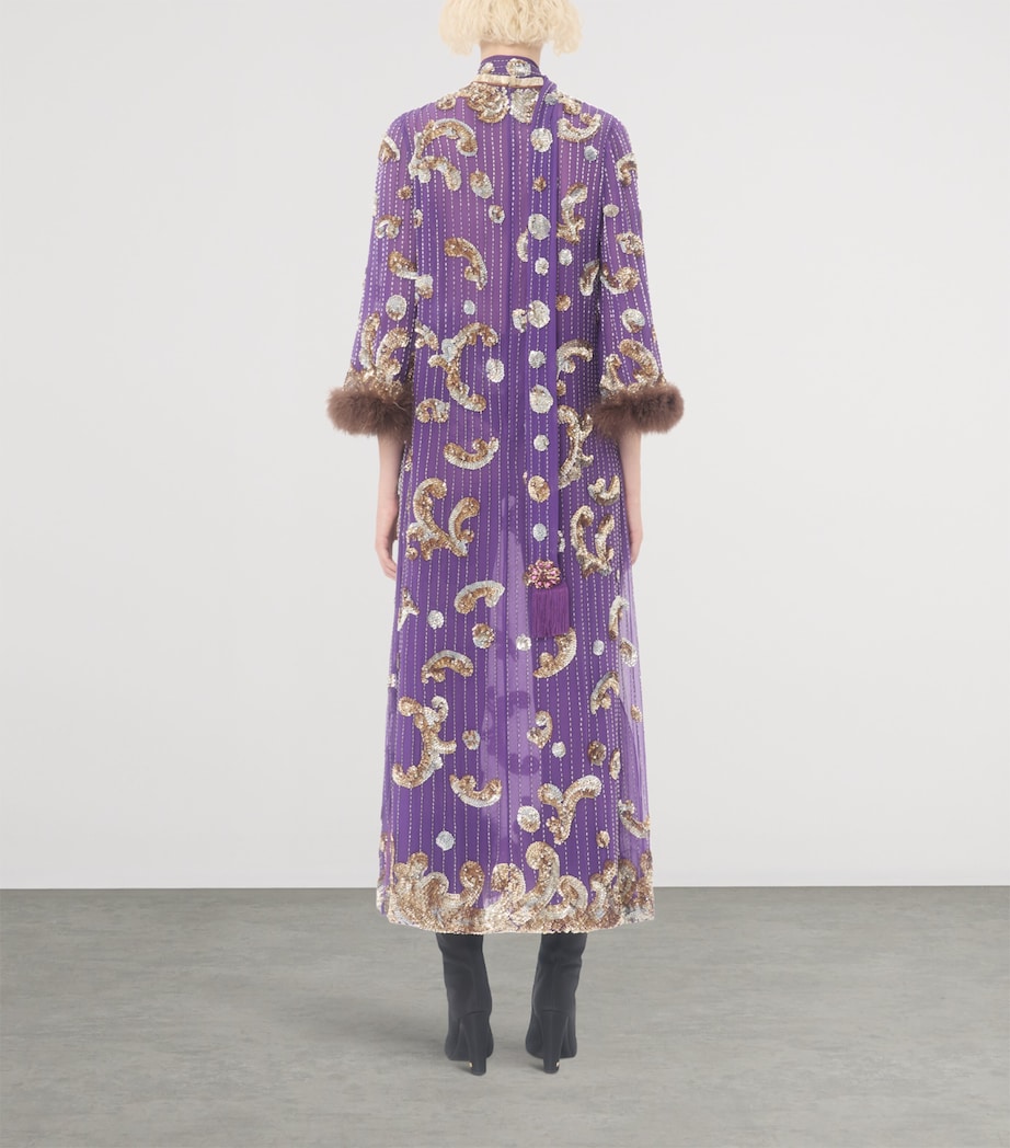 Silk Embellished Dress DDE Image 4