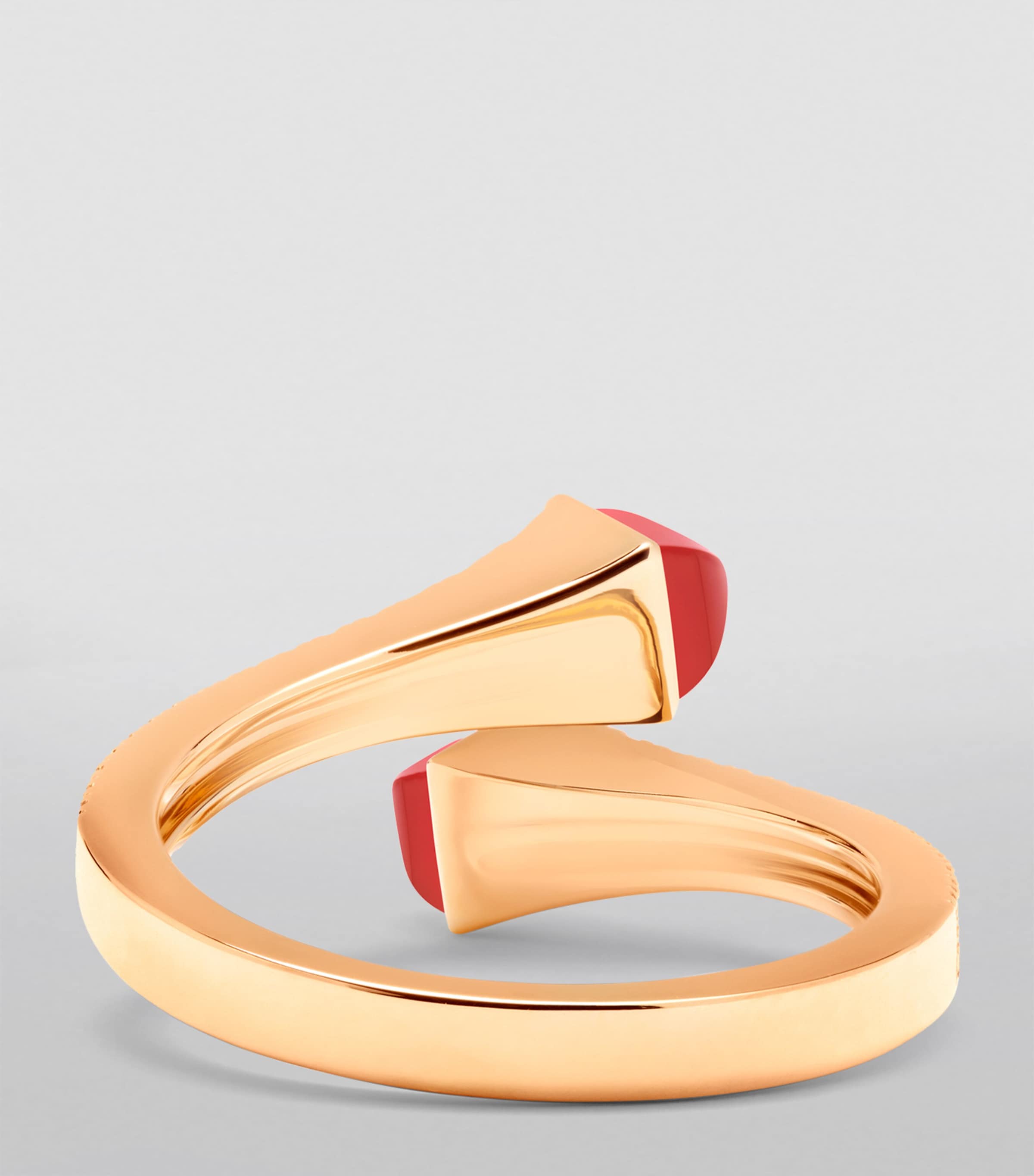 Rose Gold, Diamond and Red Agate Cleo Ring ROSE GOLD Image 3