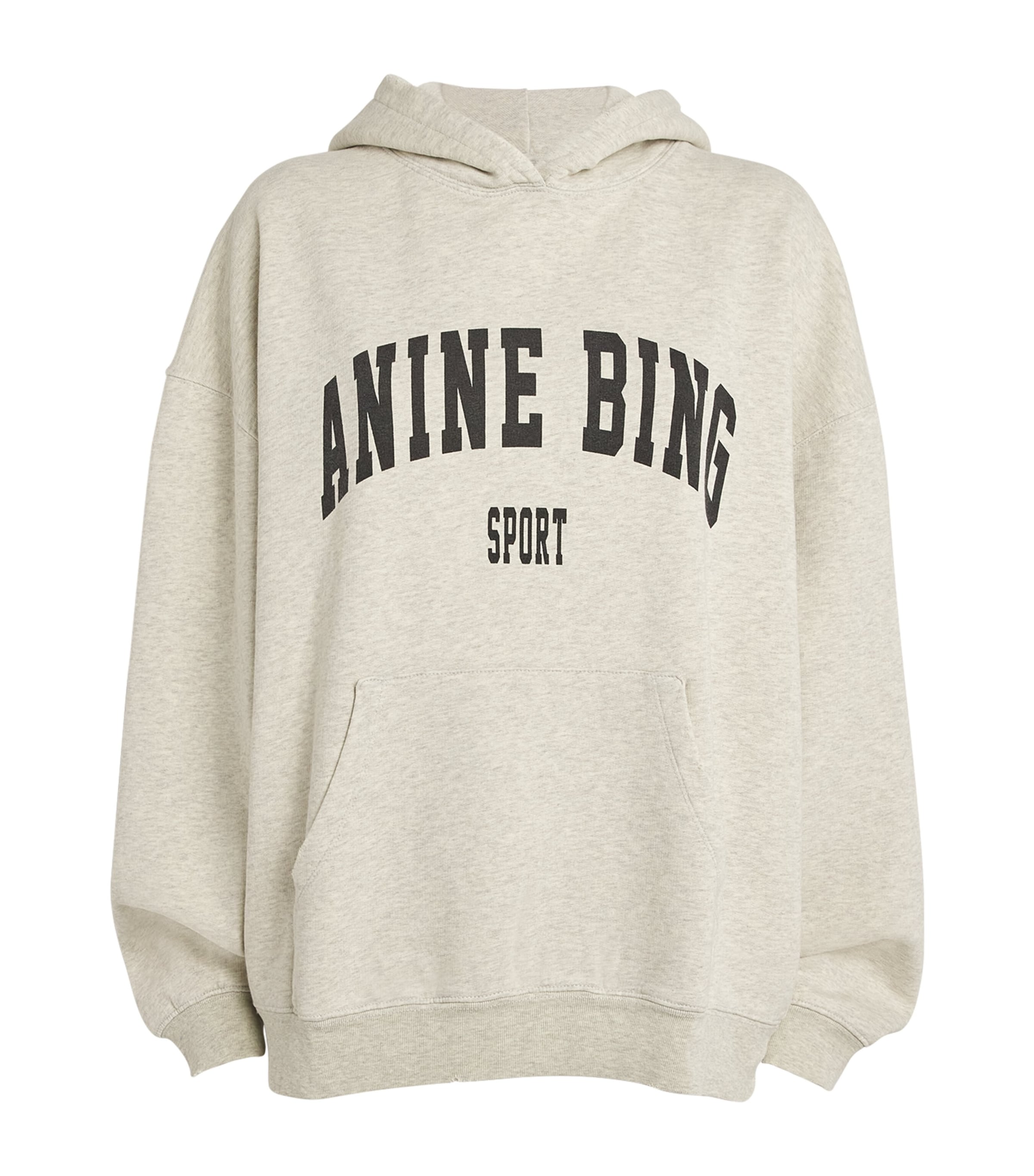 Shop Anine Bing Cotton Harvey Sweatshirt In Grey