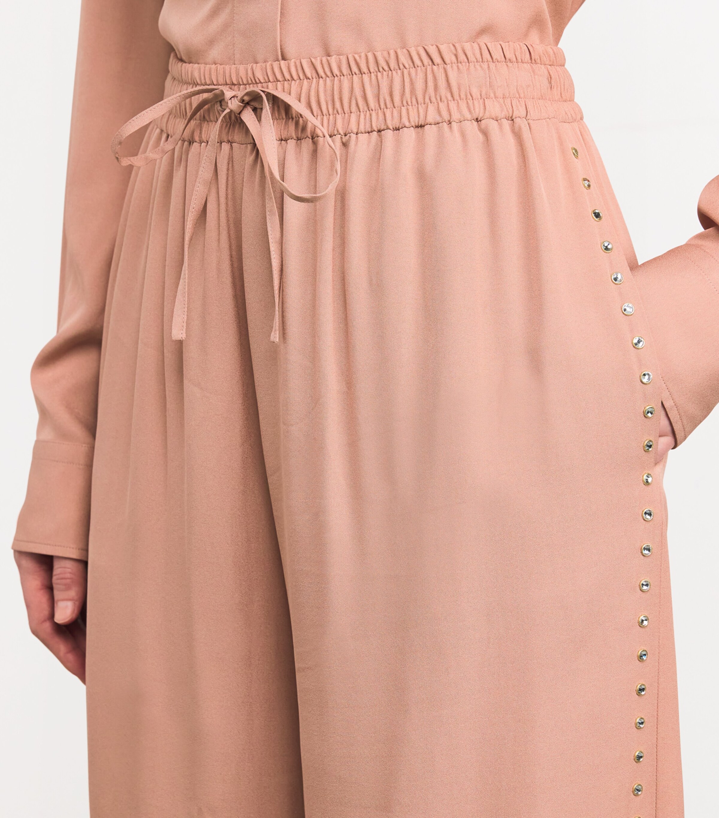 Stella McCartney Womens Rose Collection Embellished Trousers Dusty Rose Image 7