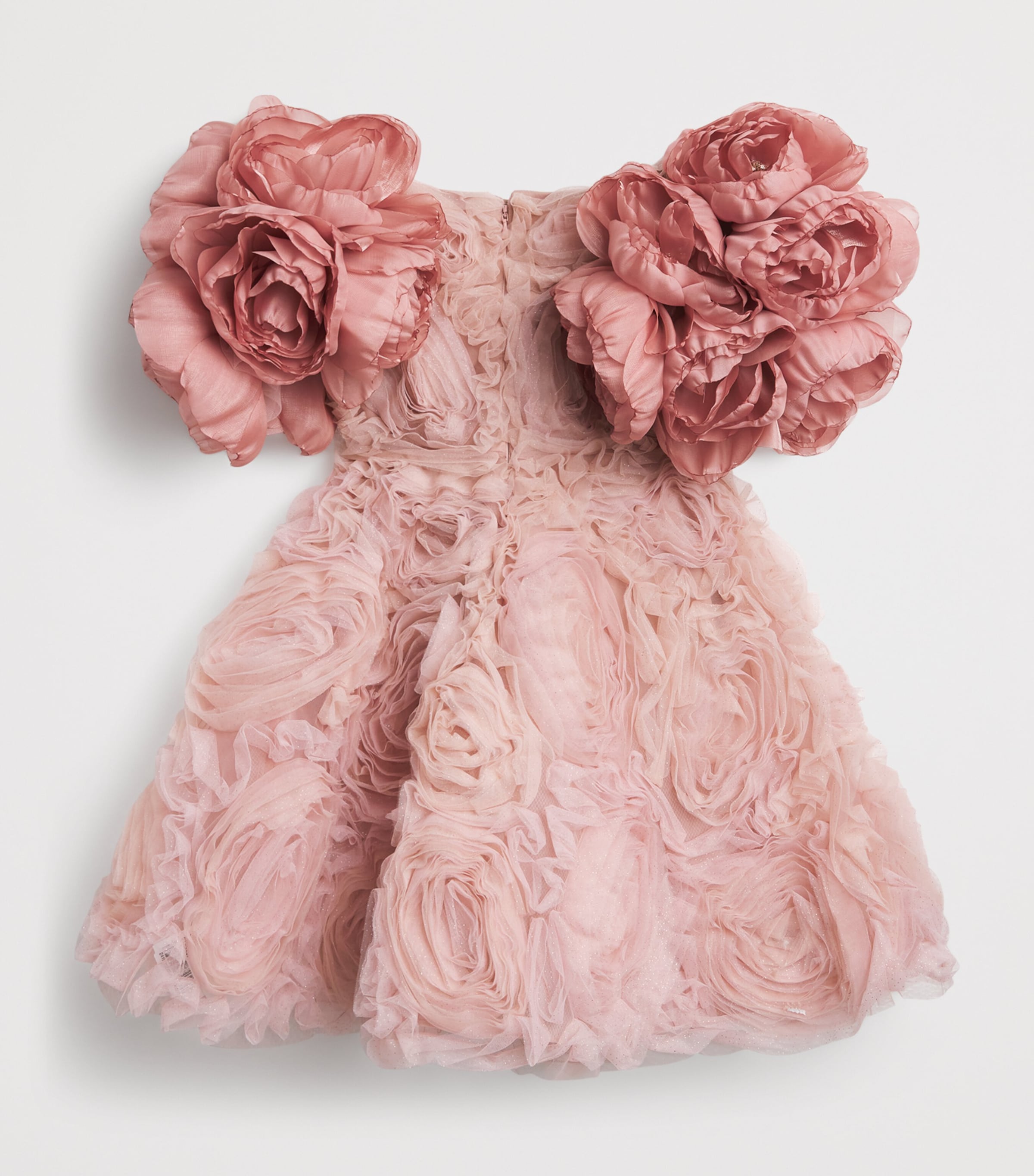 Tulle Flower Dress (1-10 Years) DUSTY PINK Image 2
